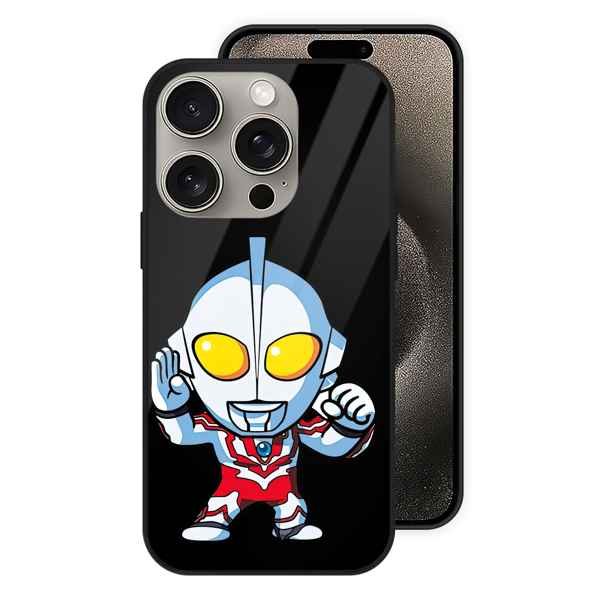 （画像用） ウルトラマン Ultraman 【iPhone15Pro対応】スマホケース 耐衝撃＆黄変防止 背面ガラス