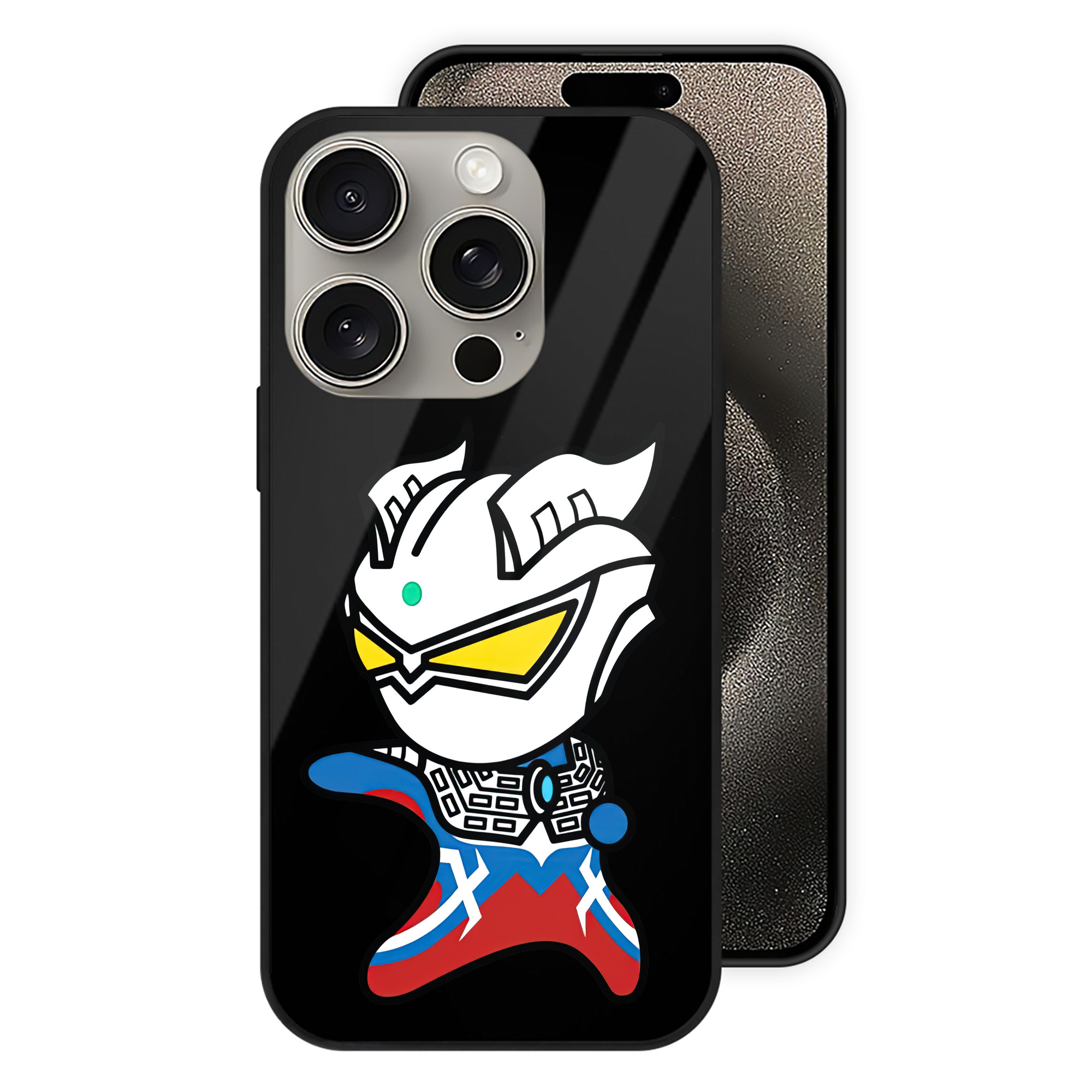 （画像用） ウルトラマン Ultraman 【iPhone15Pro対応】スマホケース 耐衝撃＆黄変防止 背面ガラス