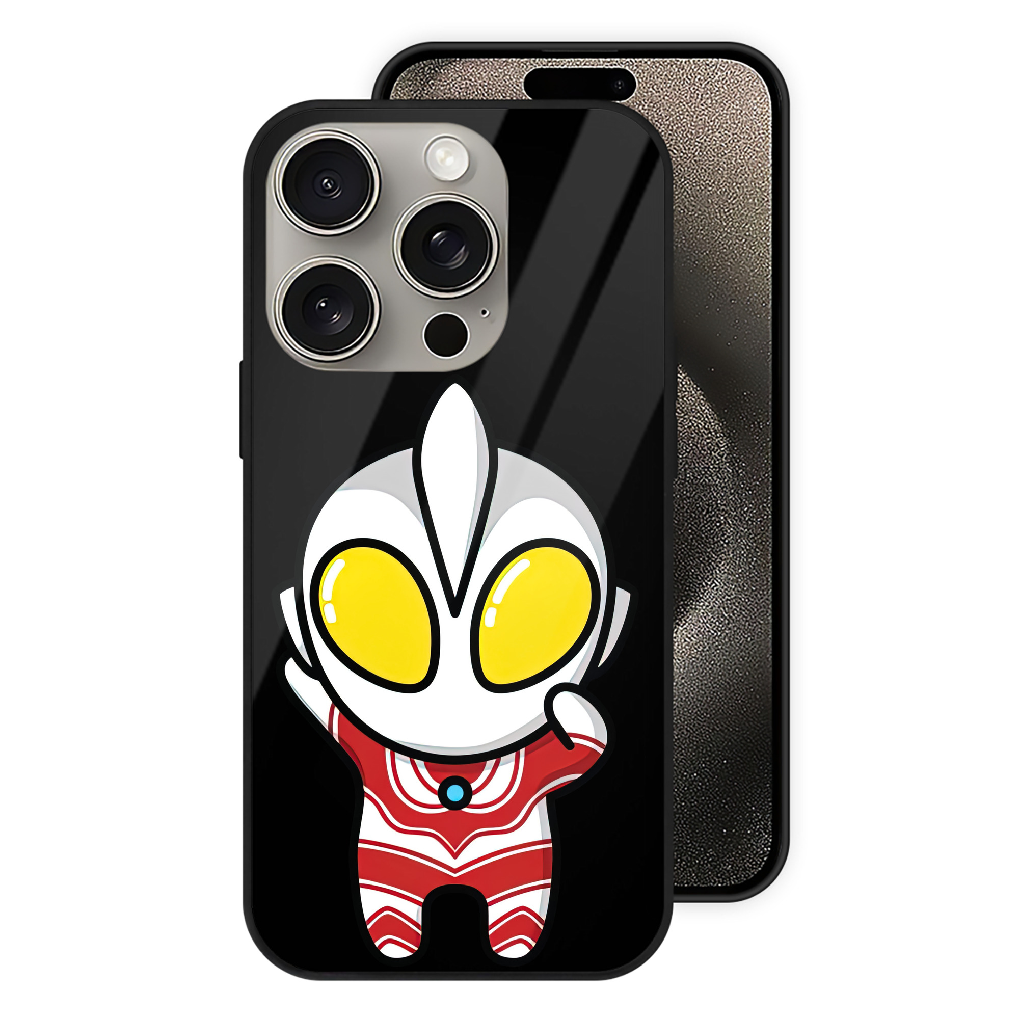 （画像用） ウルトラマン Ultraman 【iPhone15Pro対応】スマホケース 耐衝撃＆黄変防止 背面ガラス