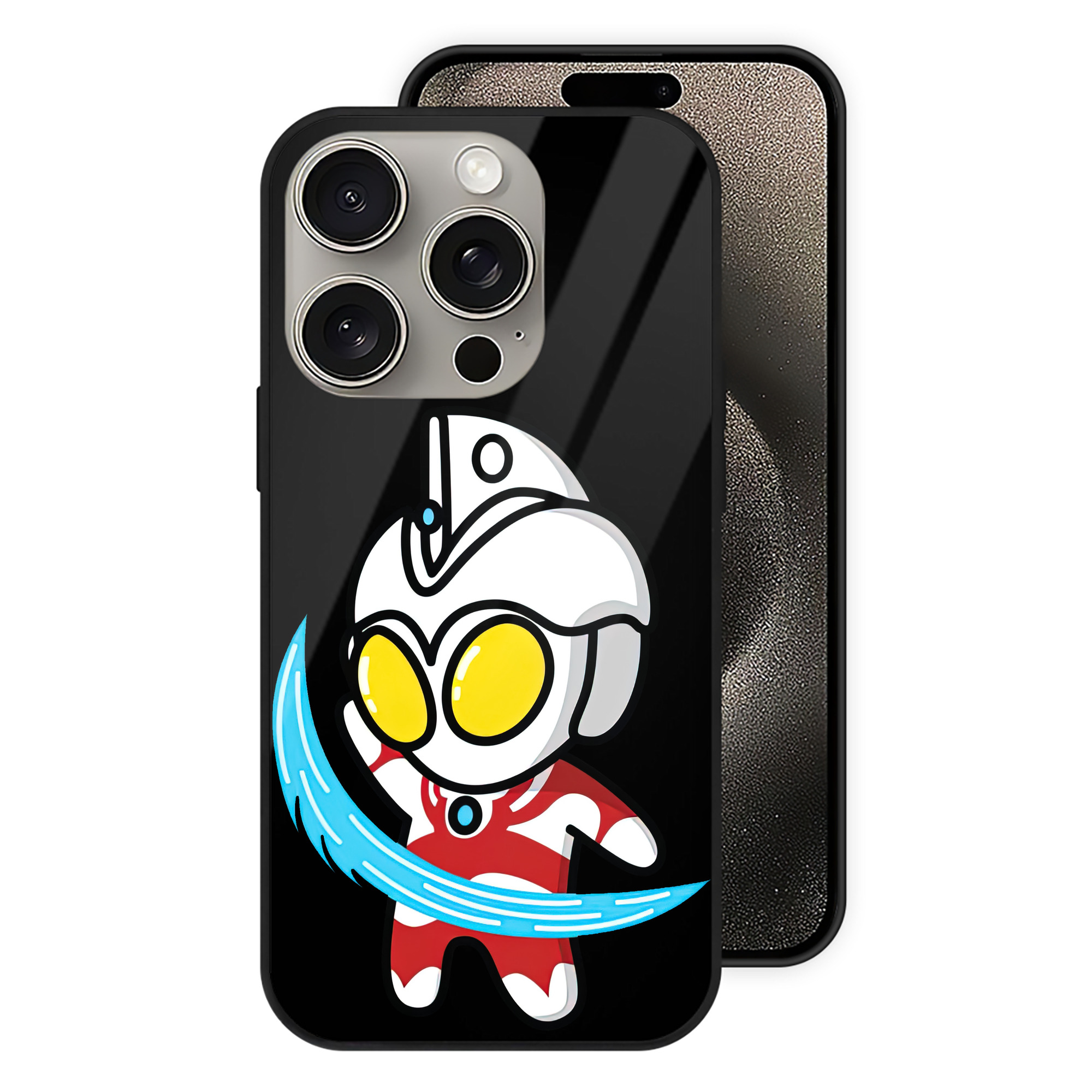 （画像用） ウルトラマン Ultraman 【iPhone15Pro対応】スマホケース 耐衝撃＆黄変防止 背面ガラス