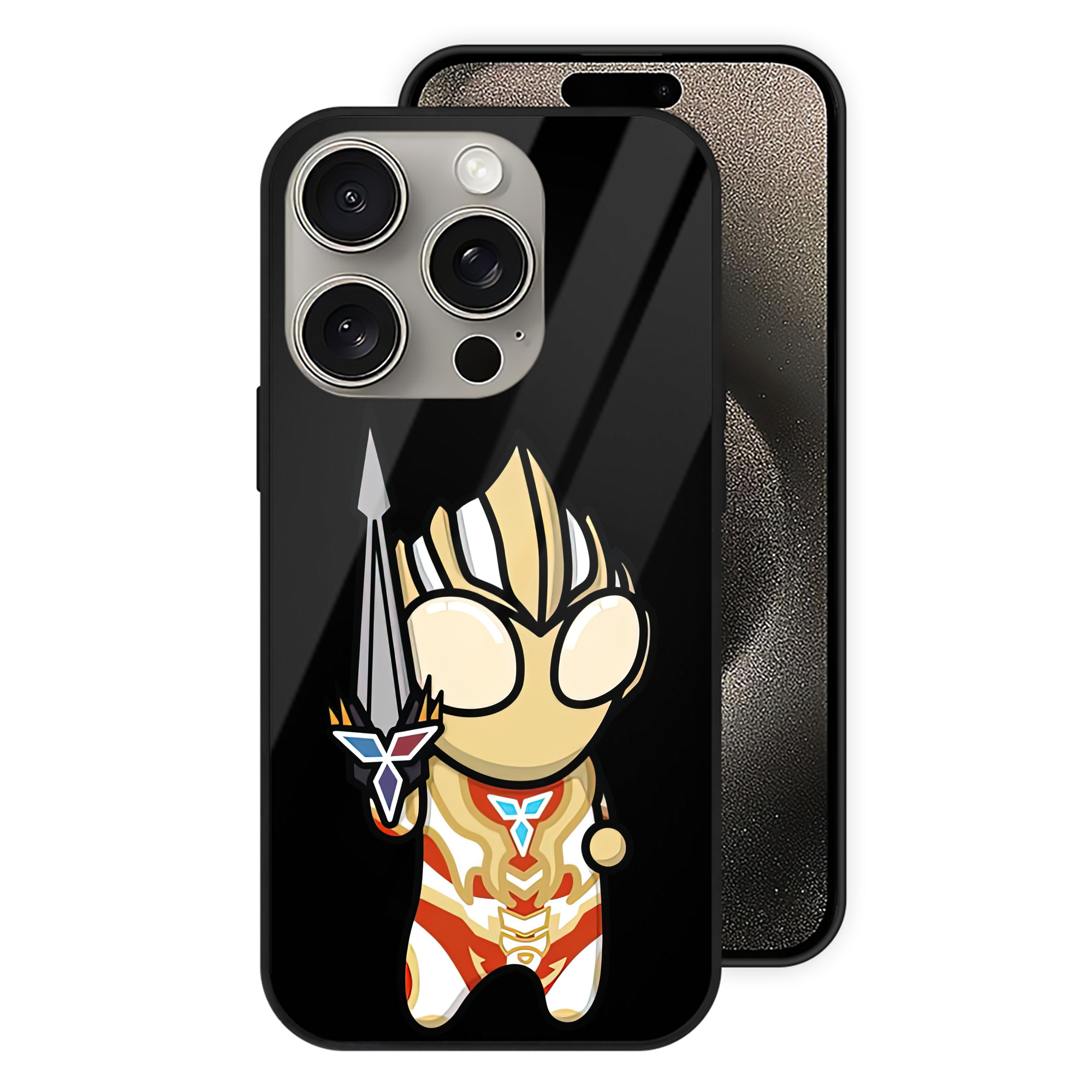 （画像用） ウルトラマン Ultraman 【iPhone15Pro対応】スマホケース 耐衝撃＆黄変防止 背面ガラス