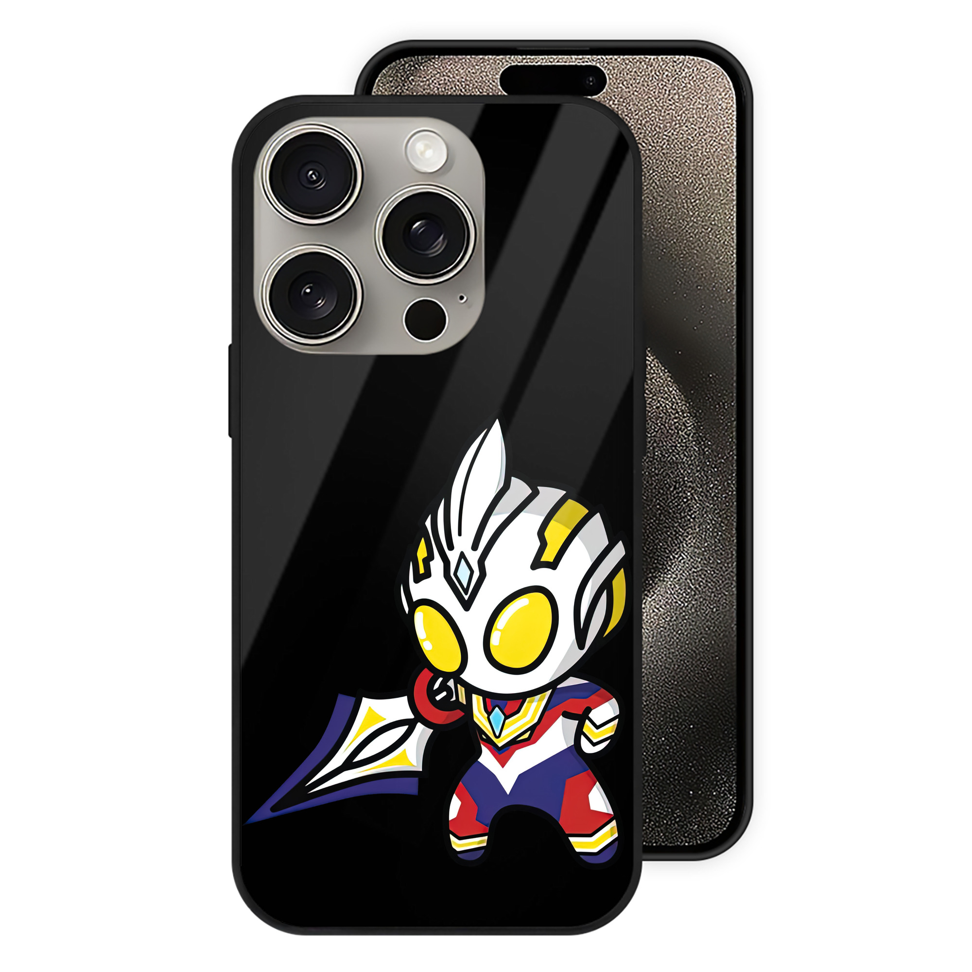 （画像用） ウルトラマン Ultraman 【iPhone15Pro対応】スマホケース 耐衝撃＆黄変防止 背面ガラス