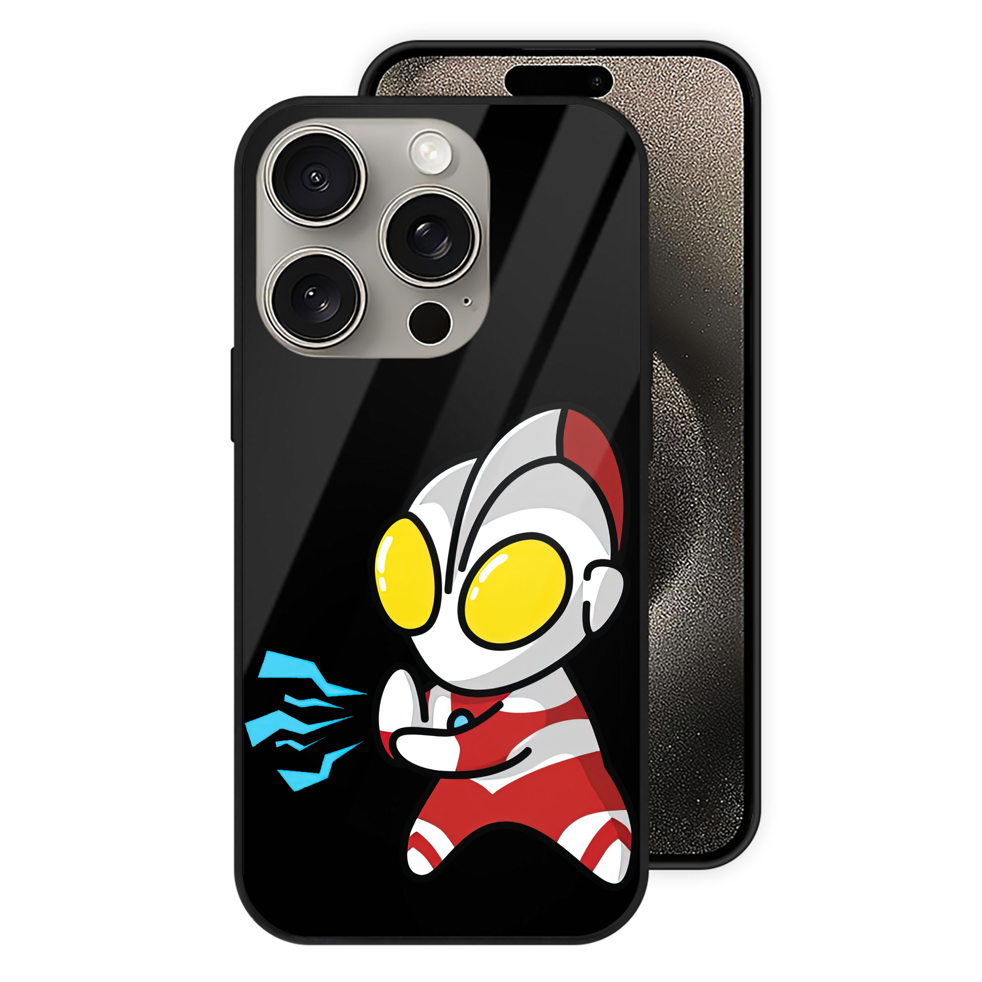 （画像用） ウルトラマン Ultraman 【iPhone15Pro対応】スマホケース 耐衝撃＆黄変防止 背面ガラス