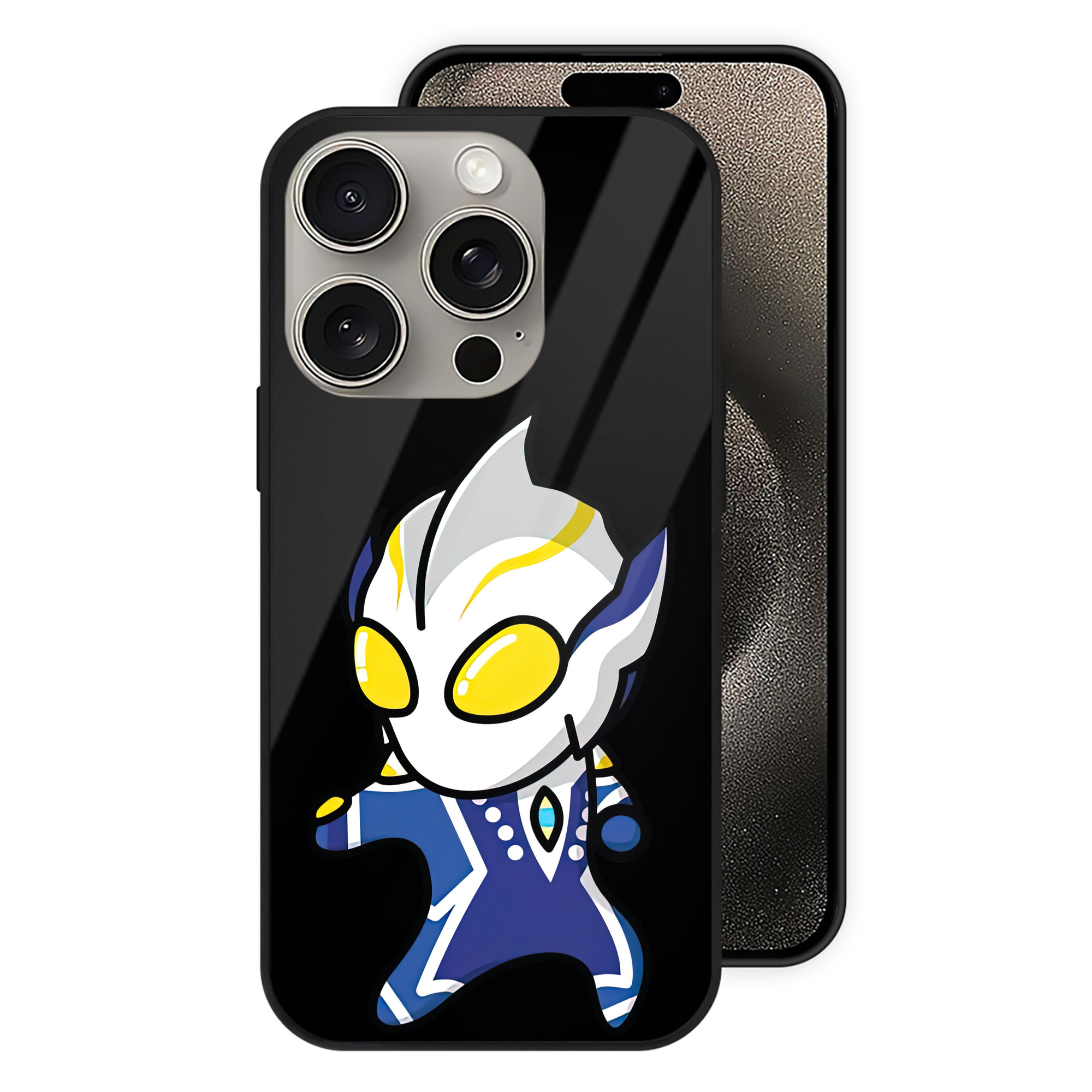（画像用） ウルトラマン Ultraman 【iPhone15Pro対応】スマホケース 耐衝撃＆黄変防止 背面ガラス