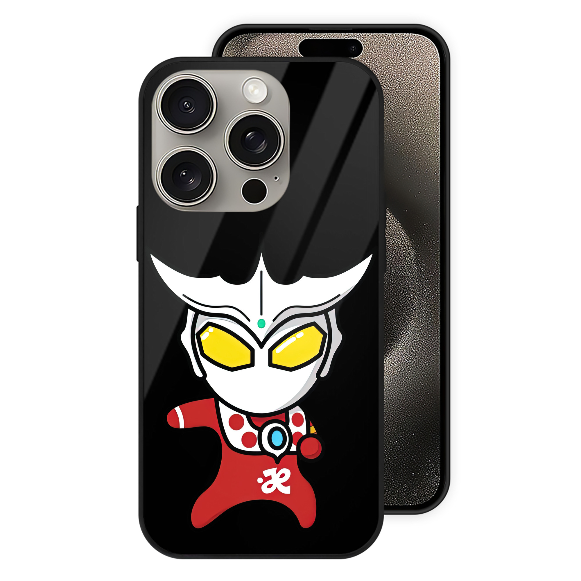 （画像用） ウルトラマン Ultraman 【iPhone15Pro対応】スマホケース 耐衝撃＆黄変防止 背面ガラス