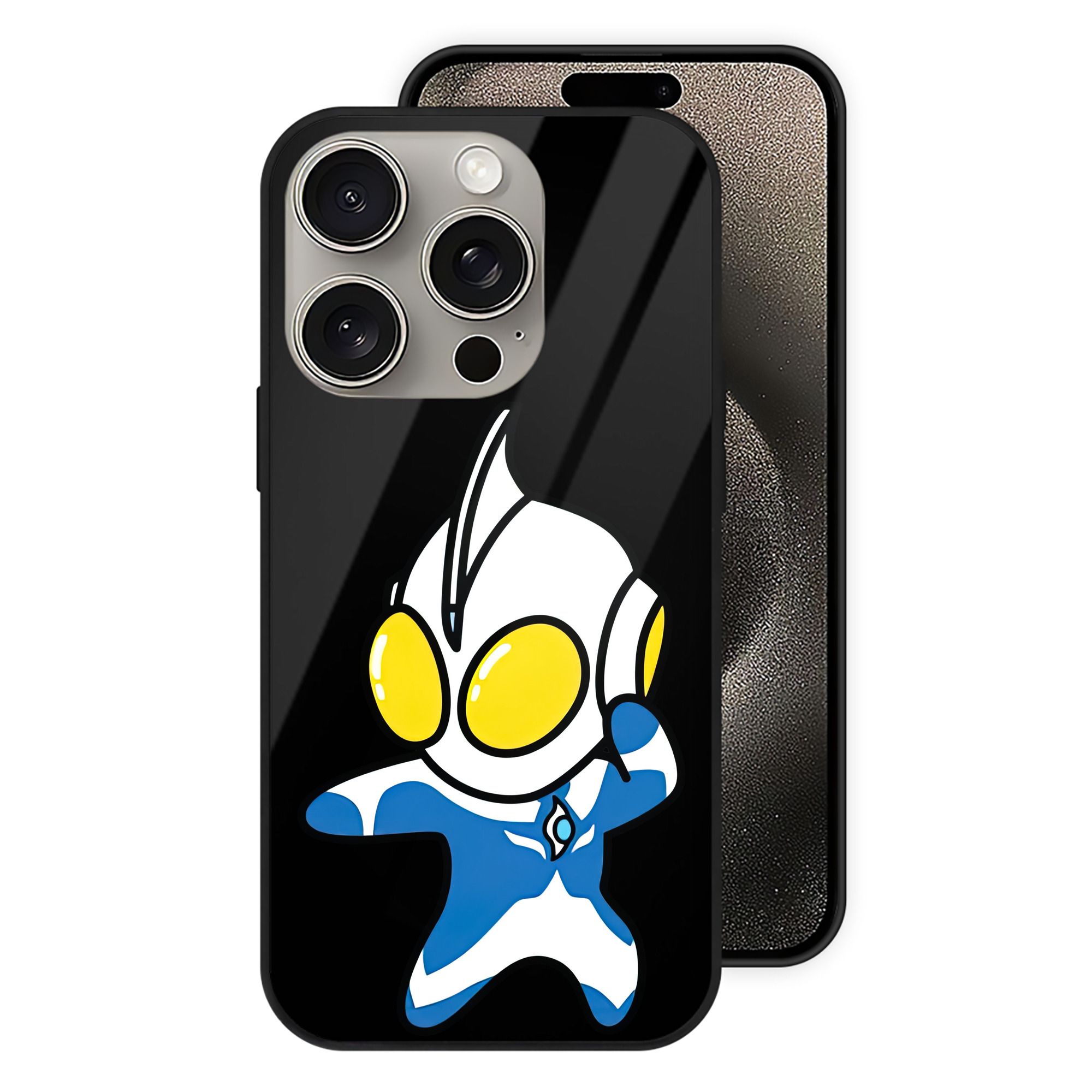 （画像用） ウルトラマン Ultraman 【iPhone15Pro対応】スマホケース 耐衝撃＆黄変防止 背面ガラス