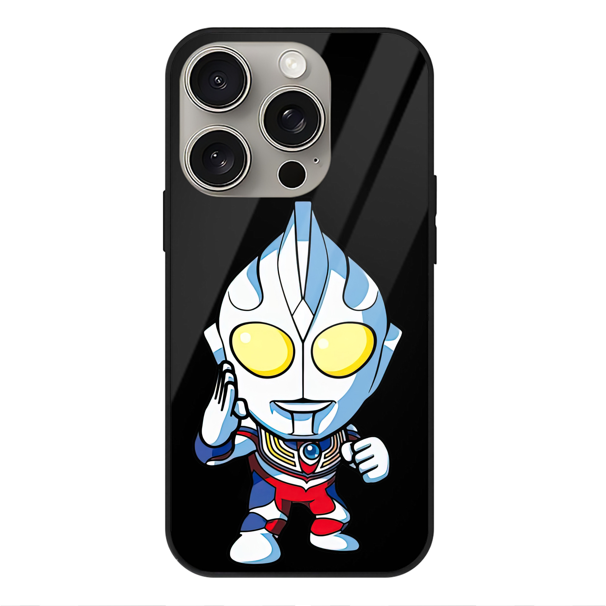 （画像用） ウルトラマン Ultraman 【iPhone15Pro対応】スマホケース 耐衝撃＆黄変防止 背面ガラス