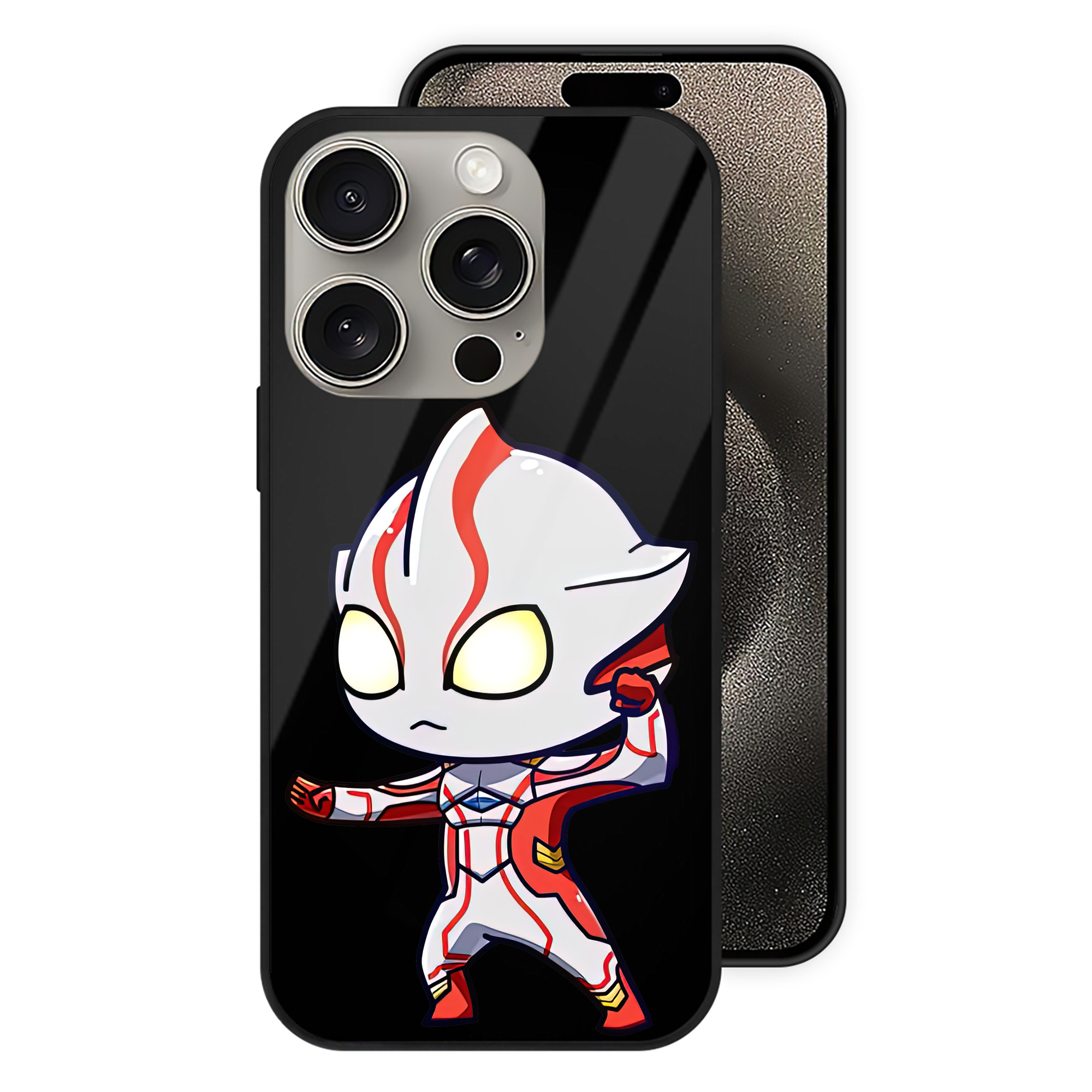 （画像用） ウルトラマン Ultraman 【iPhone15Pro対応】スマホケース 耐衝撃＆黄変防止 背面ガラス