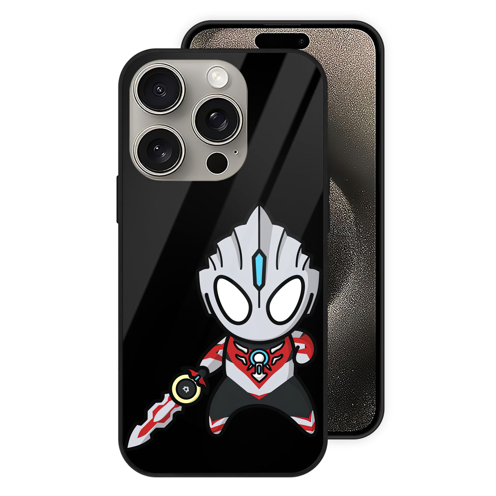 （画像用） ウルトラマン Ultraman 【iPhone15Pro対応】スマホケース 耐衝撃＆黄変防止 背面ガラス