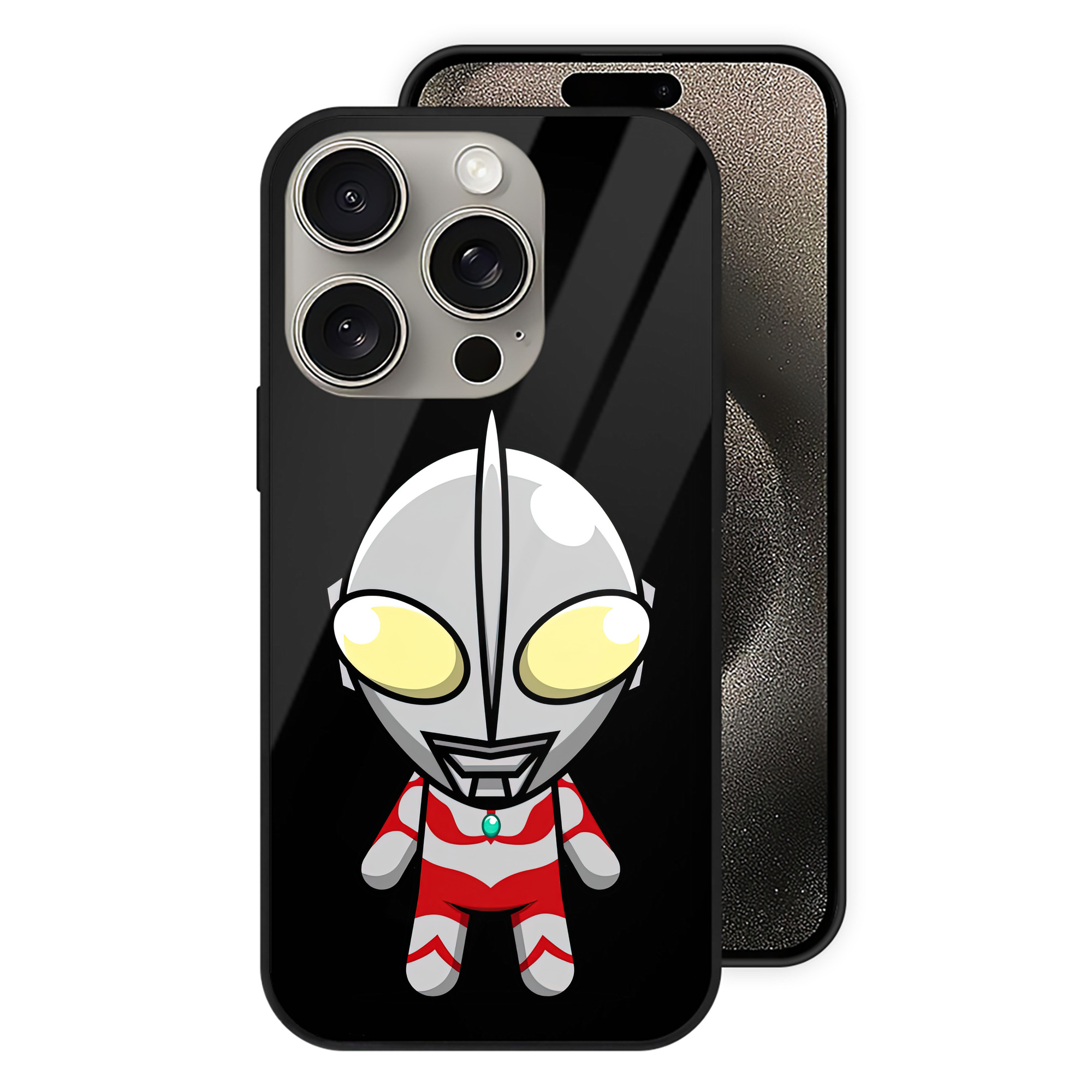（画像用） ウルトラマン Ultraman 【iPhone15Pro対応】スマホケース 耐衝撃＆黄変防止 背面ガラス