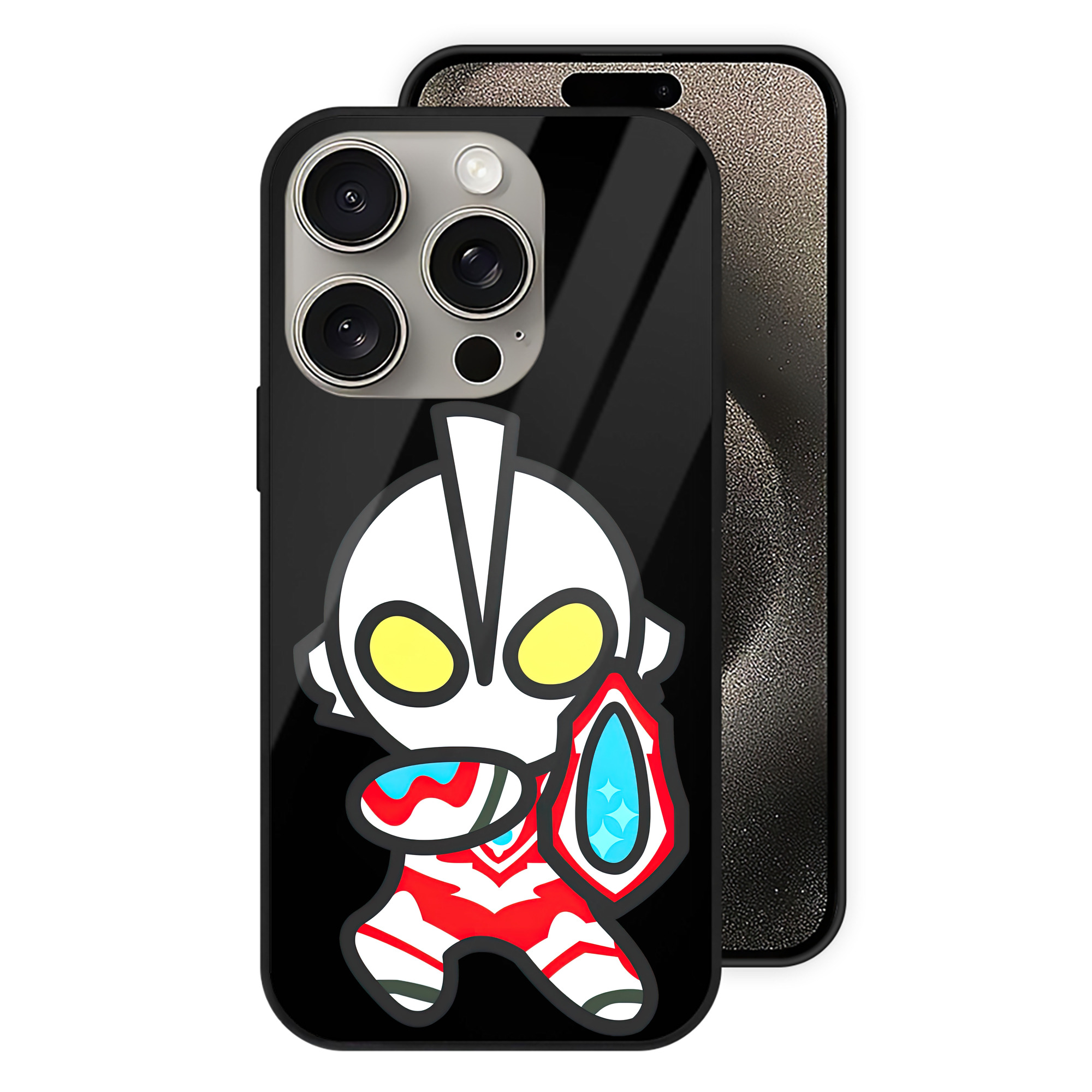 （画像用） ウルトラマン Ultraman 【iPhone15Pro対応】スマホケース 耐衝撃＆黄変防止 背面ガラス