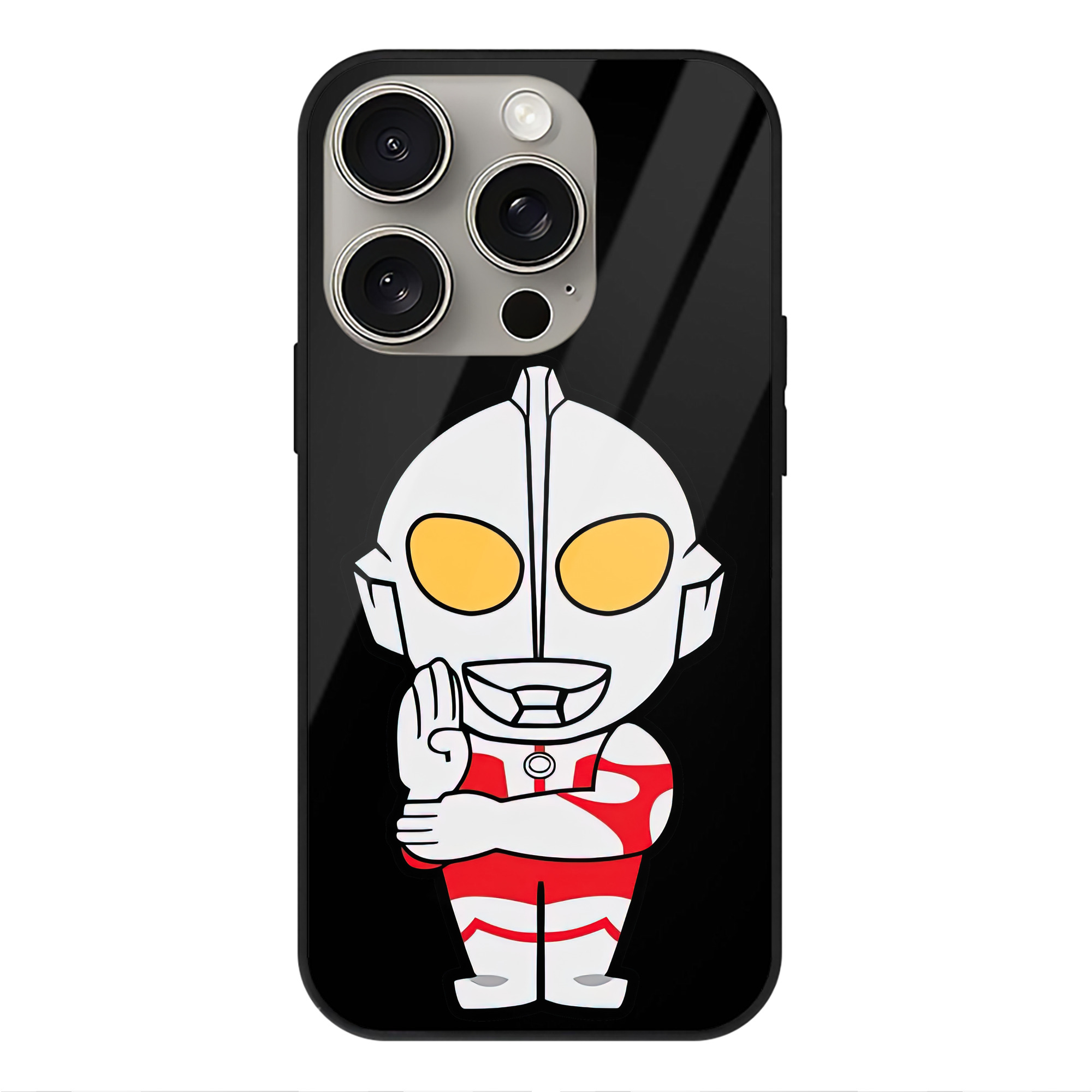 （画像用） ウルトラマン Ultraman 【iPhone15Pro対応】スマホケース 耐衝撃＆黄変防止 背面ガラス