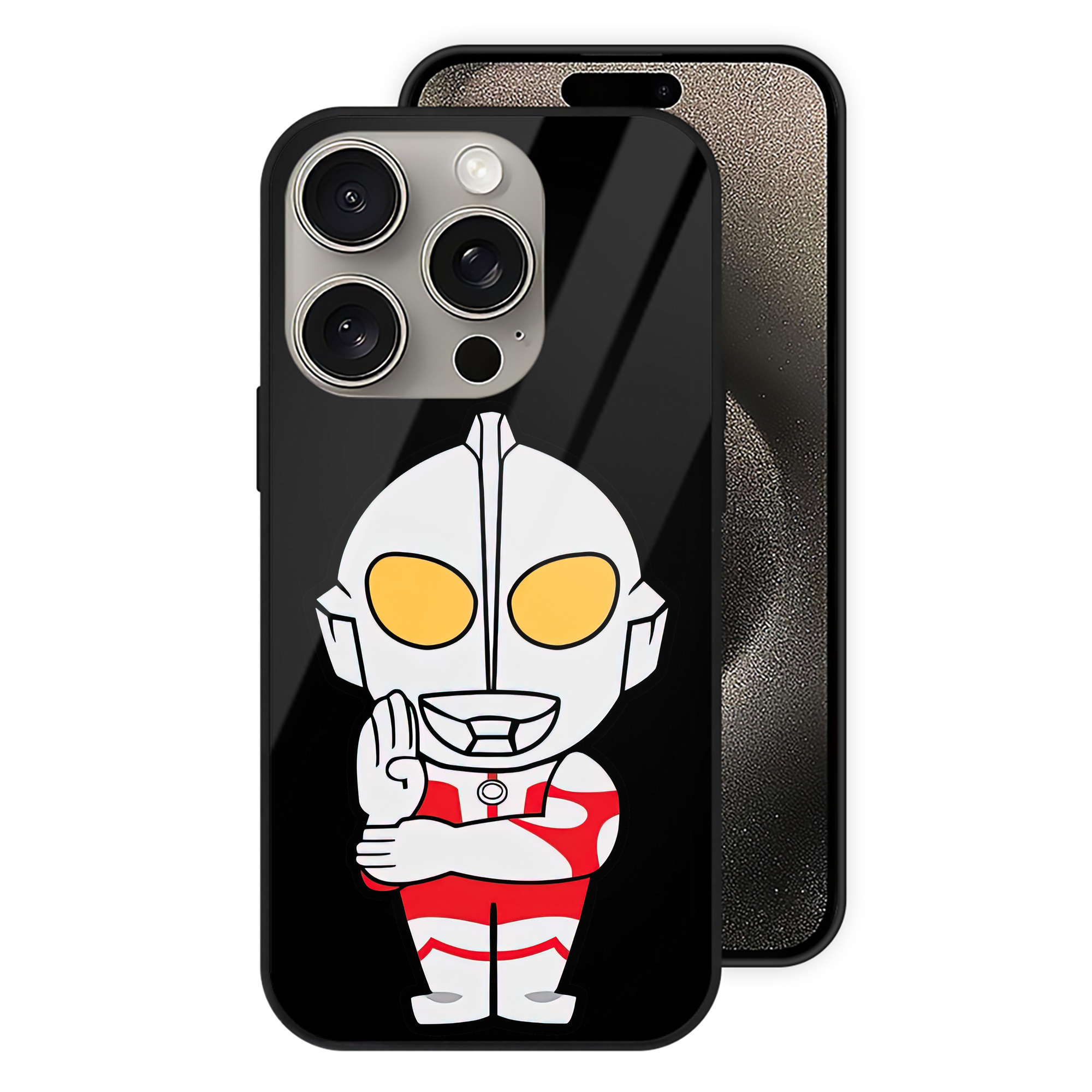 （画像用） ウルトラマン Ultraman 【iPhone15Pro対応】スマホケース 耐衝撃＆黄変防止 背面ガラス