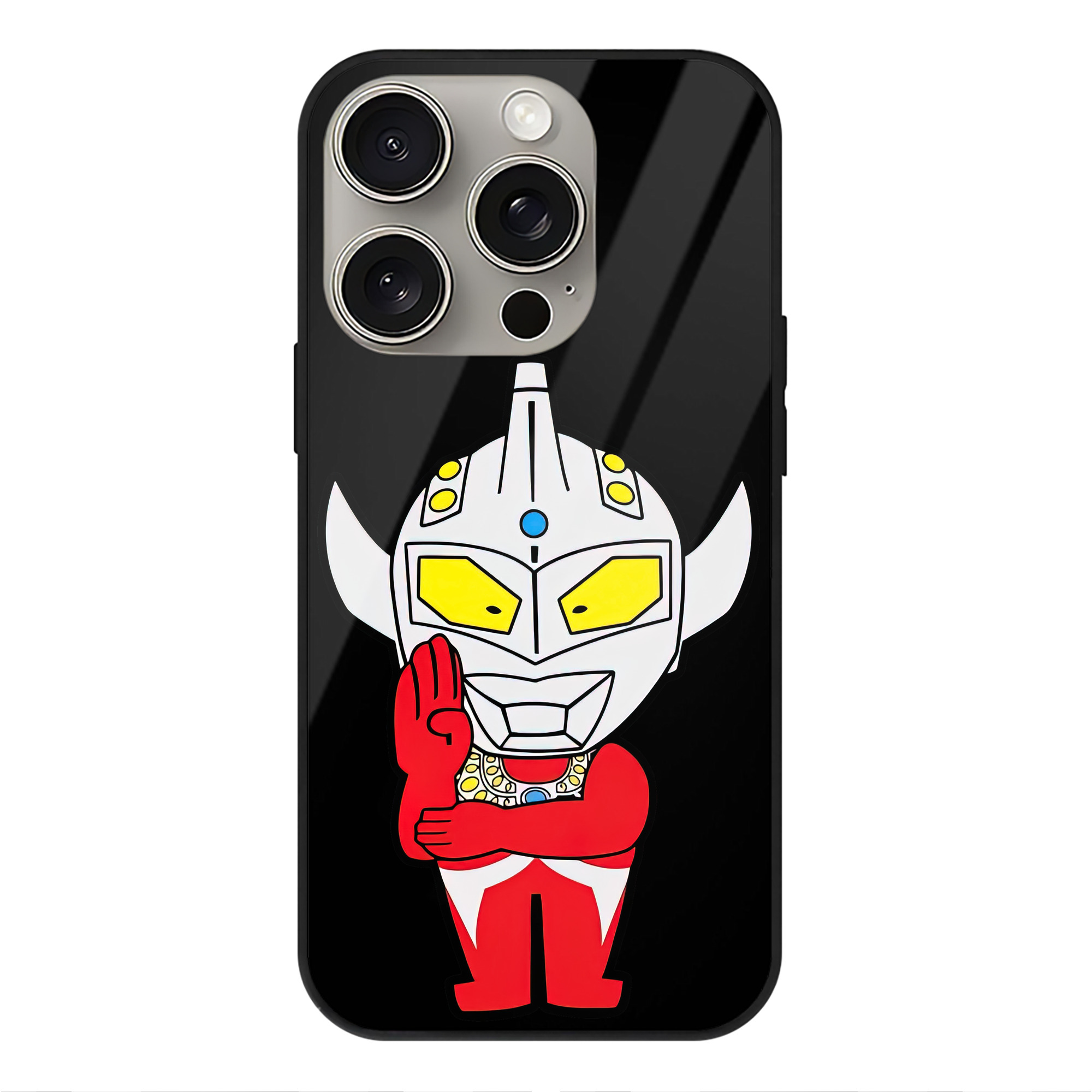 （画像用） ウルトラマン Ultraman 【iPhone15Pro対応】スマホケース 耐衝撃＆黄変防止 背面ガラス