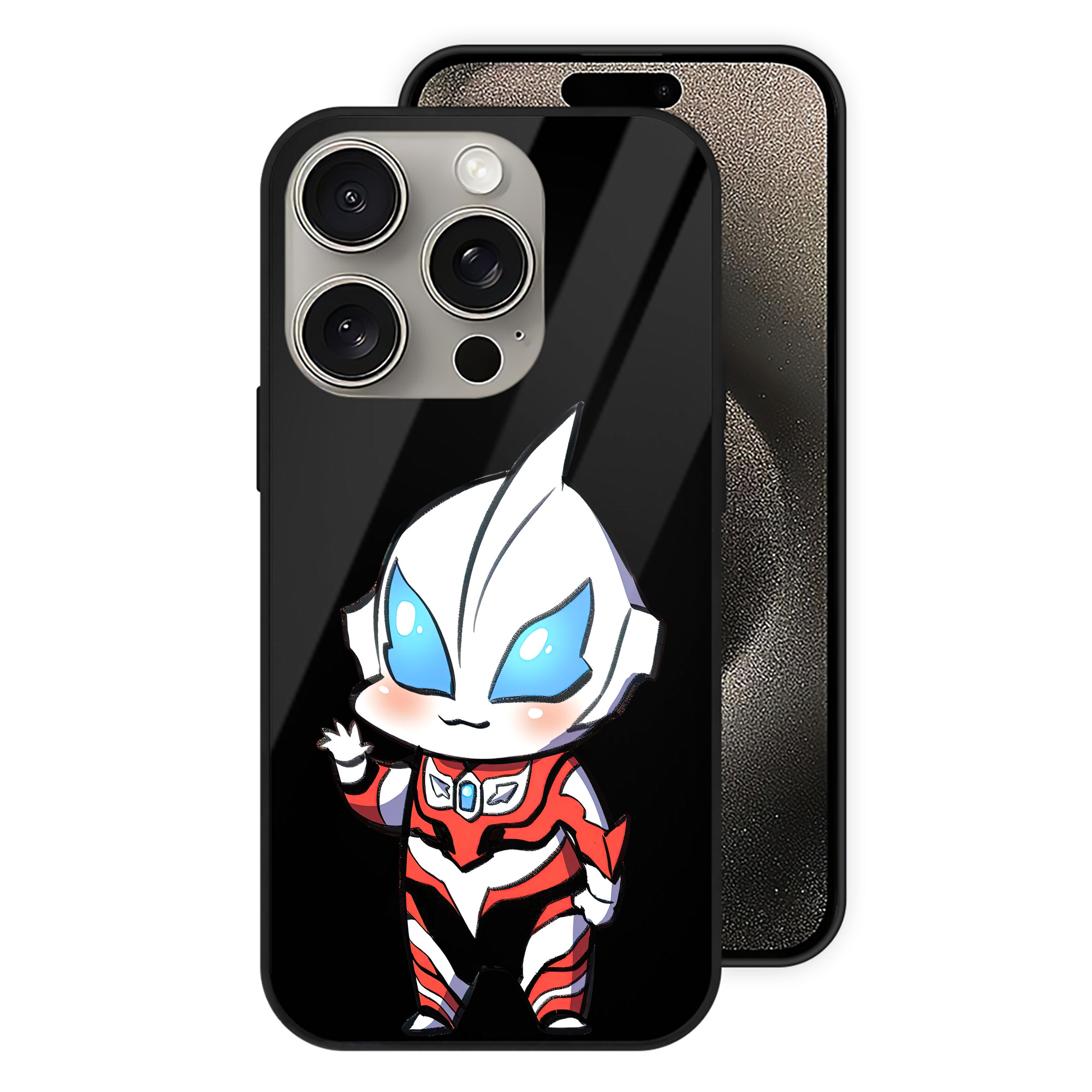 （画像用） ウルトラマン Ultraman 【iPhone15Pro対応】スマホケース 耐衝撃＆黄変防止 背面ガラス