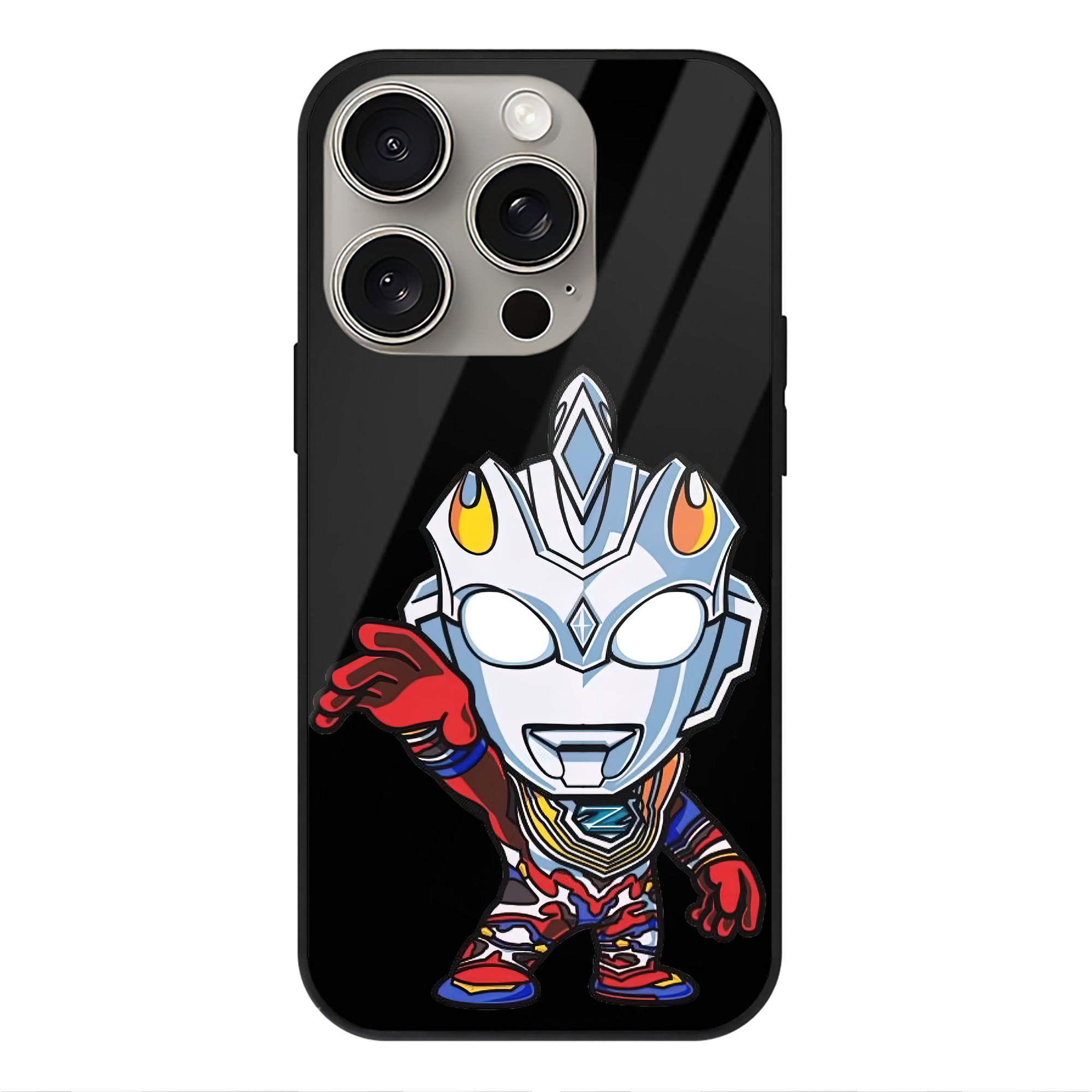 （画像用） ウルトラマン Ultraman 【iPhone15Pro対応】スマホケース 耐衝撃＆黄変防止 背面ガラス