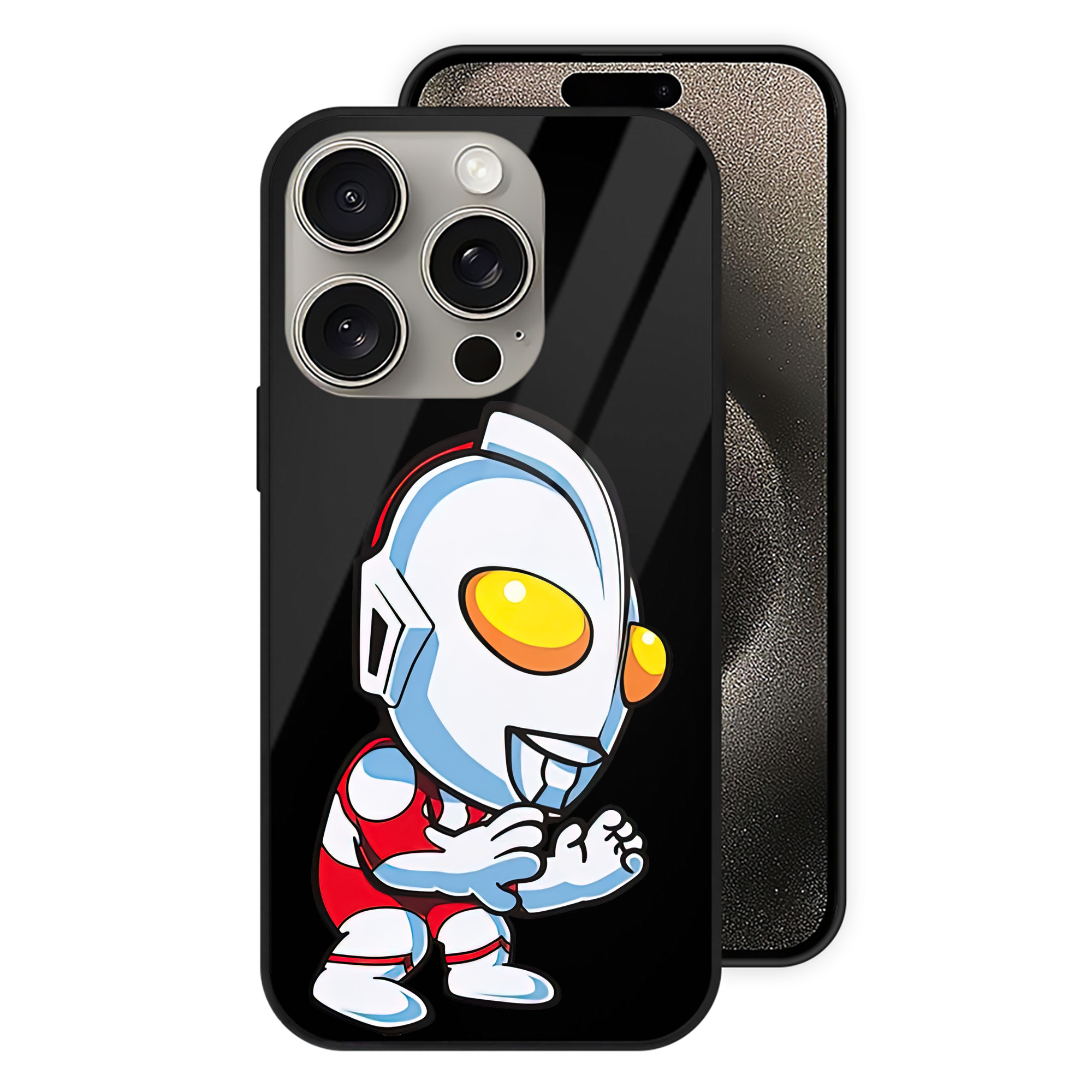 （画像用） ウルトラマン Ultraman 【iPhone15Pro対応】スマホケース 耐衝撃＆黄変防止 背面ガラス