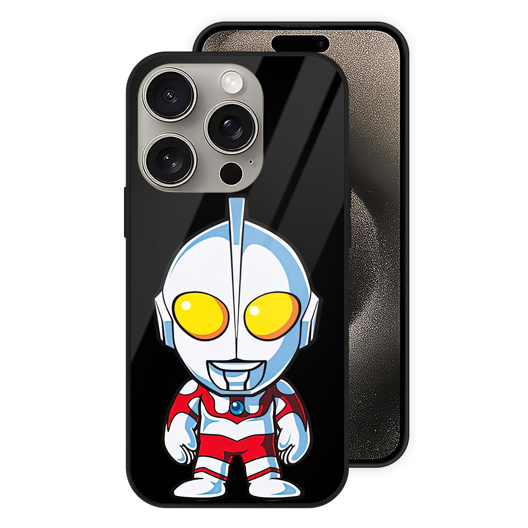 （画像用） ウルトラマン Ultraman 【iPhone15Pro対応】スマホケース 耐衝撃＆黄変防止 背面ガラス