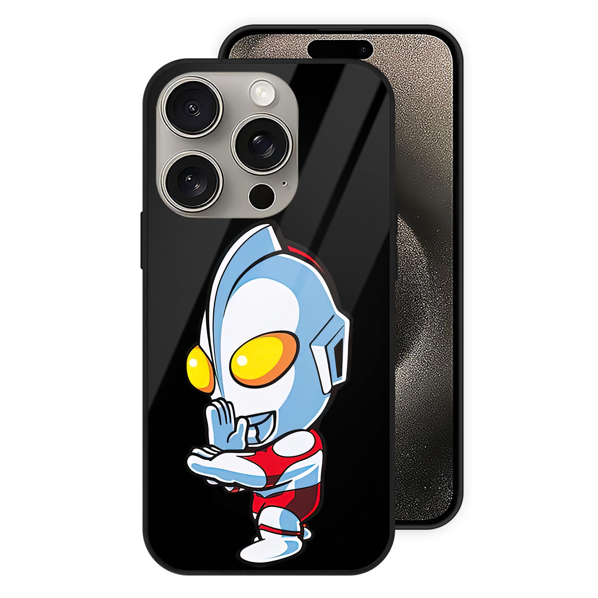 （画像用） ウルトラマン Ultraman 【iPhone15Pro対応】スマホケース 耐衝撃＆黄変防止 背面ガラス