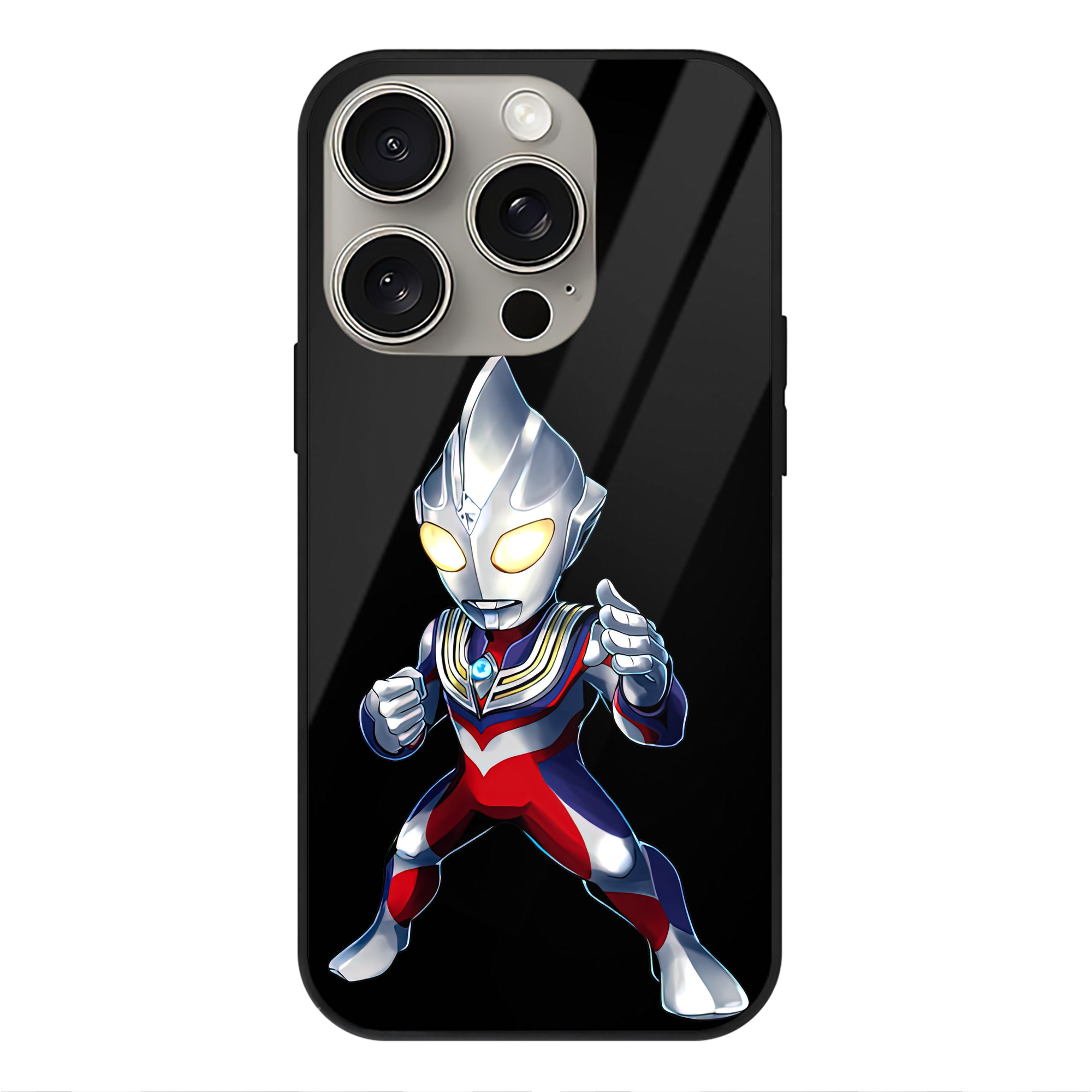 （画像用） ウルトラマン Ultraman 【iPhone15Pro対応】スマホケース 耐衝撃＆黄変防止 背面ガラス