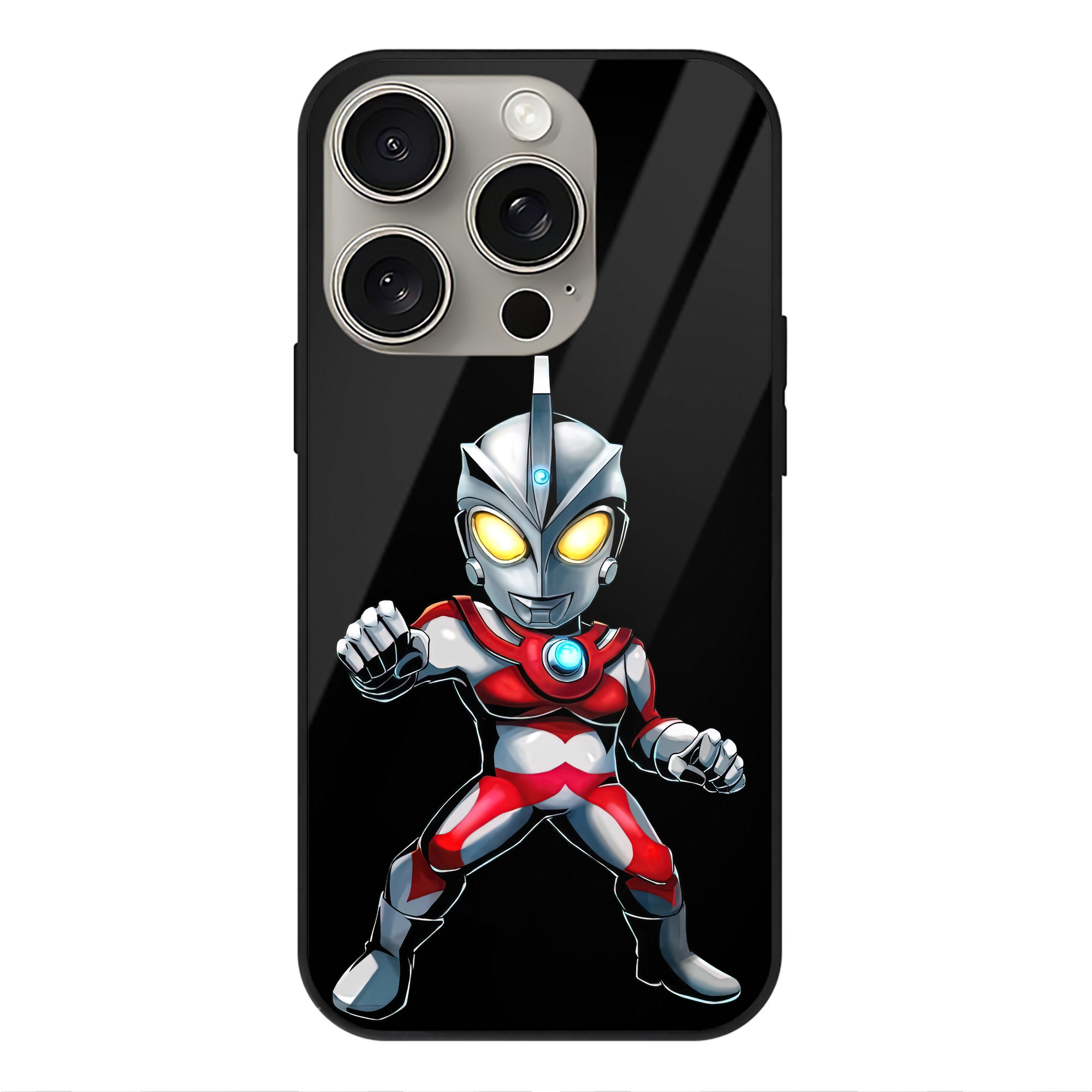 （画像用） ウルトラマン Ultraman 【iPhone15Pro対応】スマホケース 耐衝撃＆黄変防止 背面ガラス