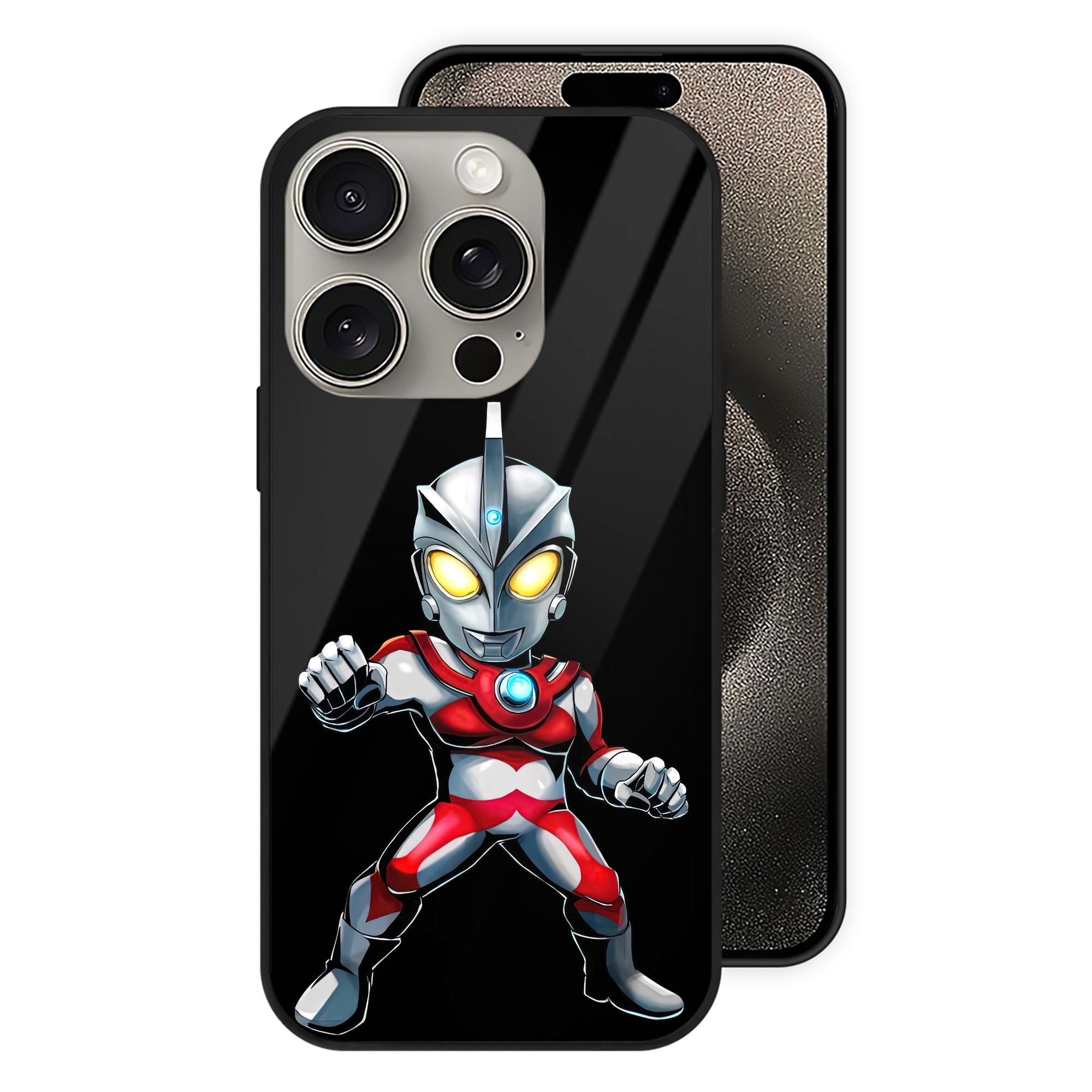 （画像用） ウルトラマン Ultraman 【iPhone15Pro対応】スマホケース 耐衝撃＆黄変防止 背面ガラス