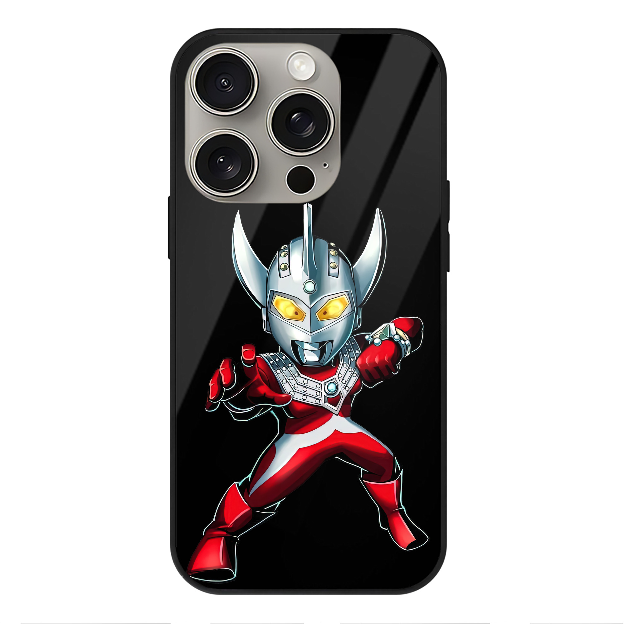 （画像用） ウルトラマン Ultraman 【iPhone15Pro対応】スマホケース 耐衝撃＆黄変防止 背面ガラス