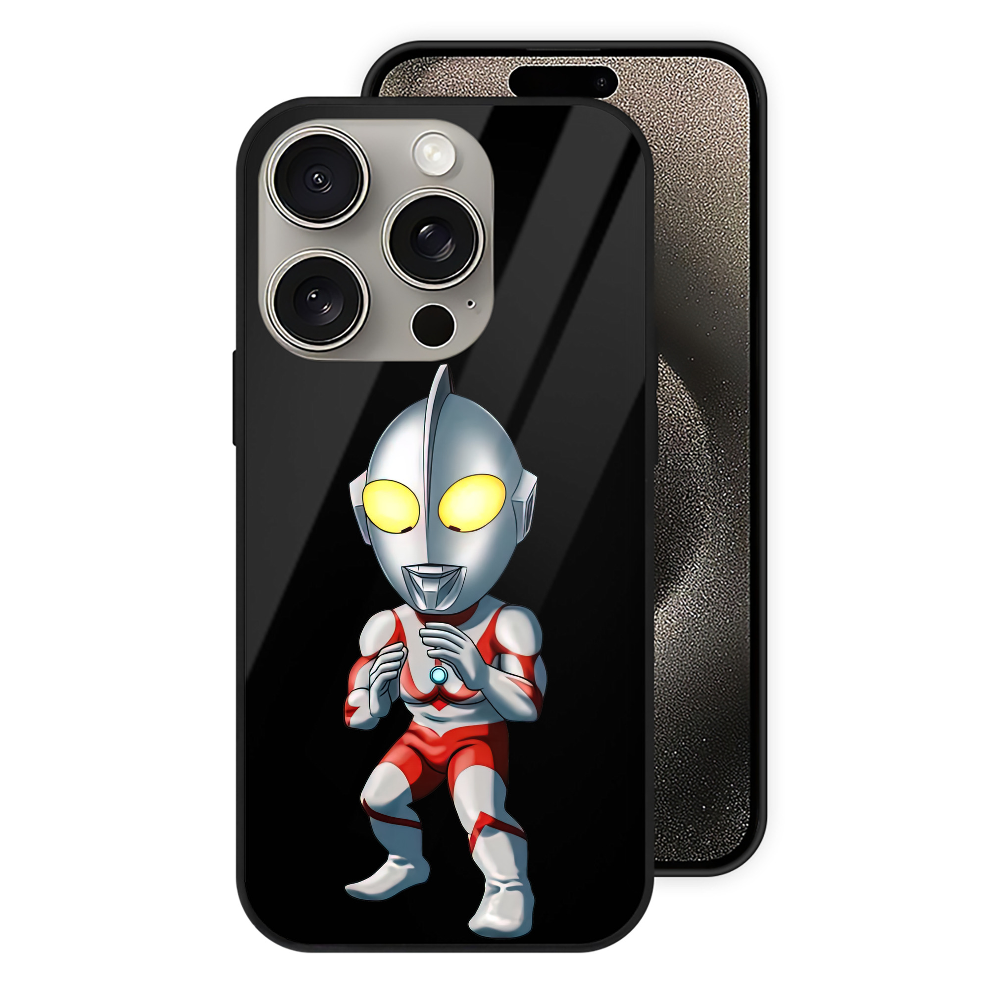 （画像用） ウルトラマン Ultraman 【iPhone15Pro対応】スマホケース 耐衝撃＆黄変防止 背面ガラス