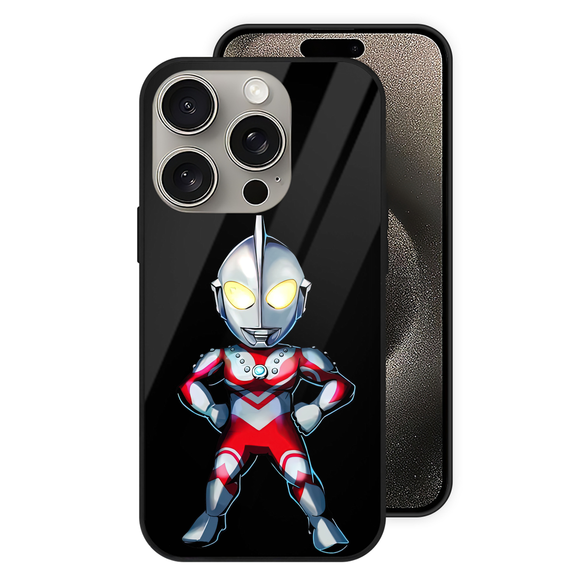 （画像用） ウルトラマン Ultraman 【iPhone15Pro対応】スマホケース 耐衝撃＆黄変防止 背面ガラス