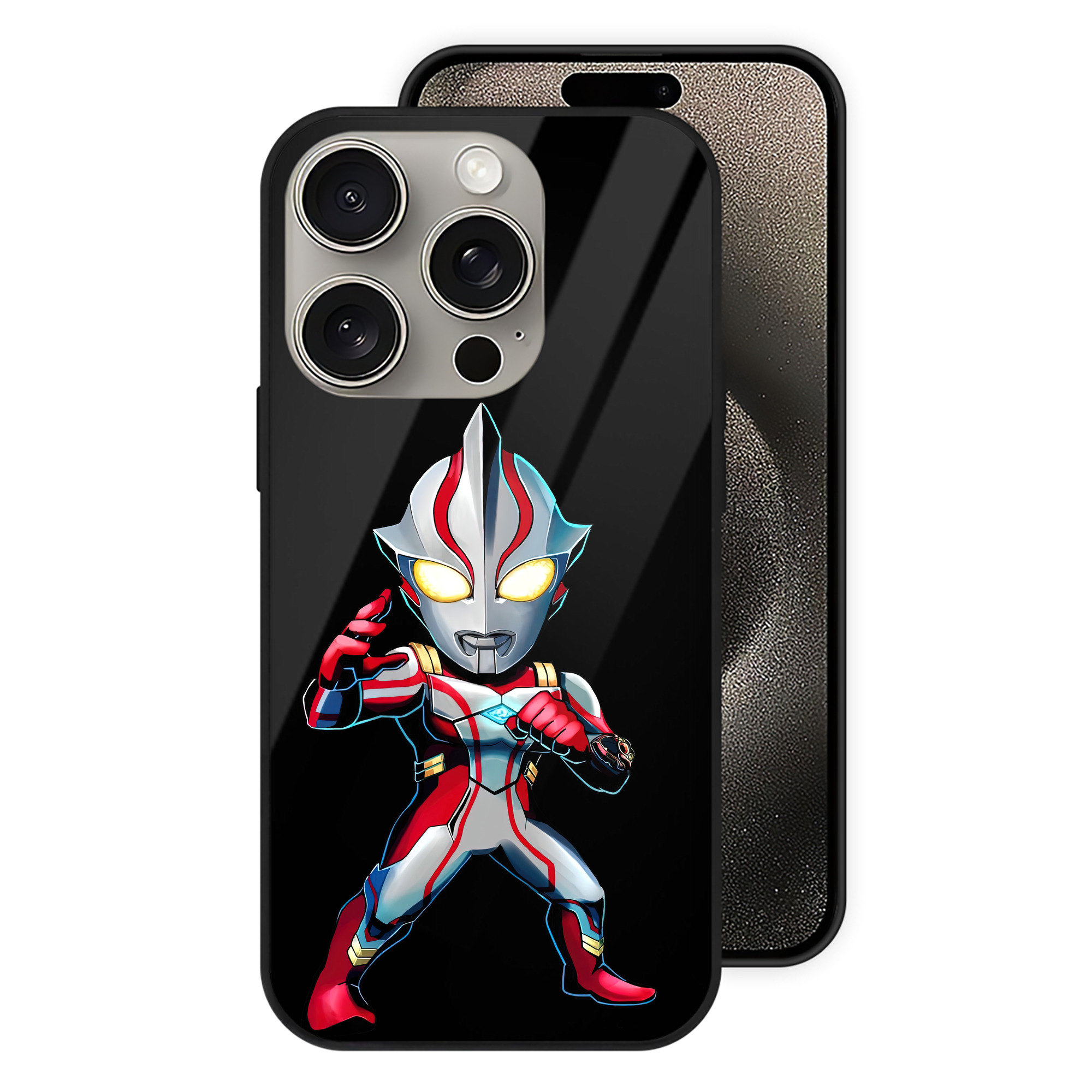 （画像用） ウルトラマン Ultraman 【iPhone15Pro対応】スマホケース 耐衝撃＆黄変防止 背面ガラス