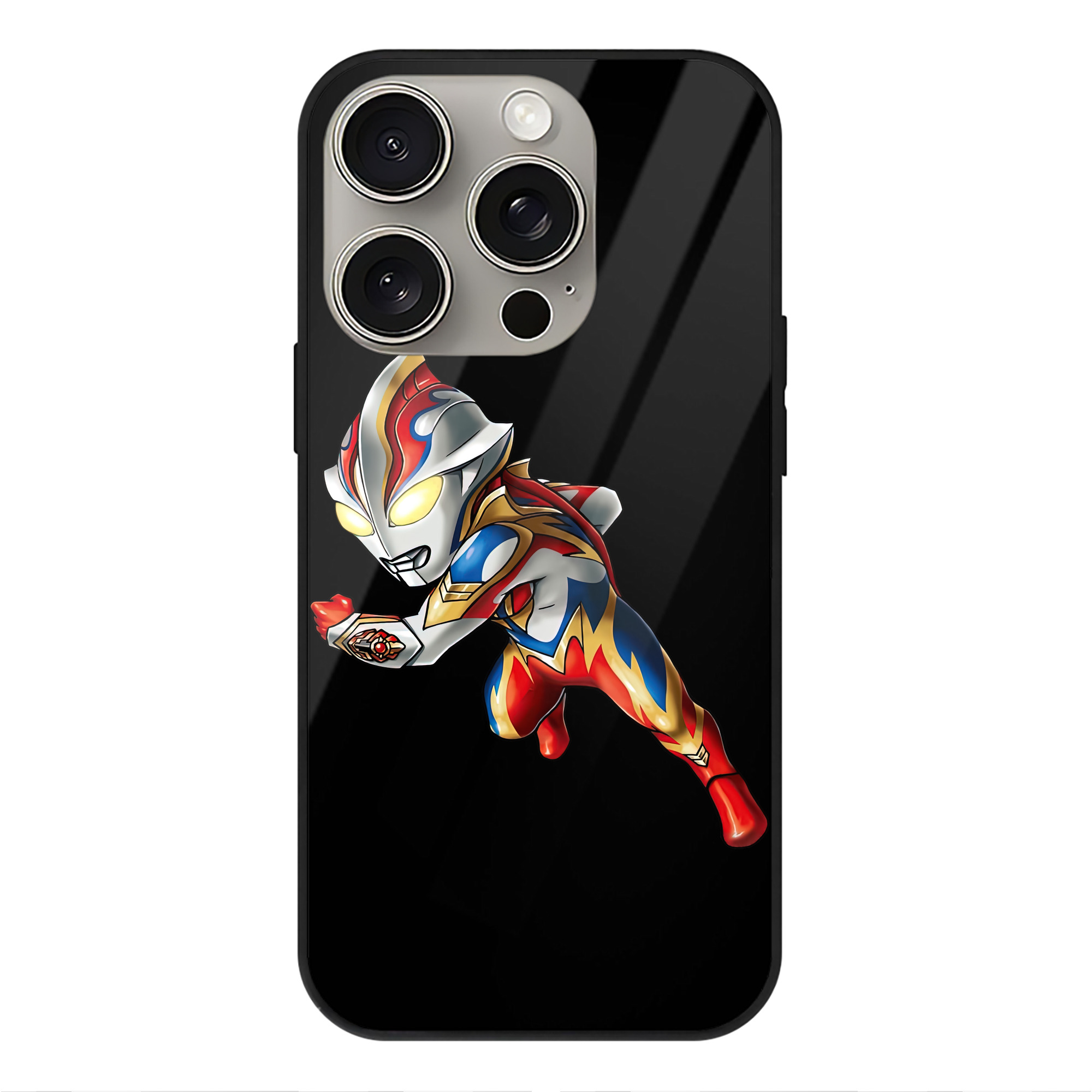 （画像用） ウルトラマン Ultraman 【iPhone15Pro対応】スマホケース 耐衝撃＆黄変防止 背面ガラス