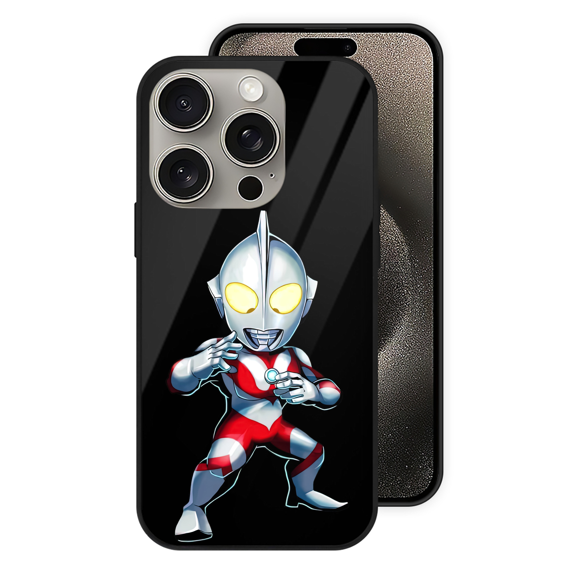 （画像用） ウルトラマン Ultraman 【iPhone15Pro対応】スマホケース 耐衝撃＆黄変防止 背面ガラス