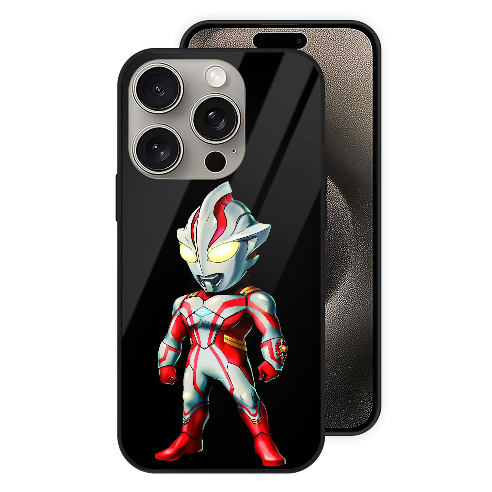 （画像用） ウルトラマン Ultraman 【iPhone15Pro対応】スマホケース 耐衝撃＆黄変防止 背面ガラス
