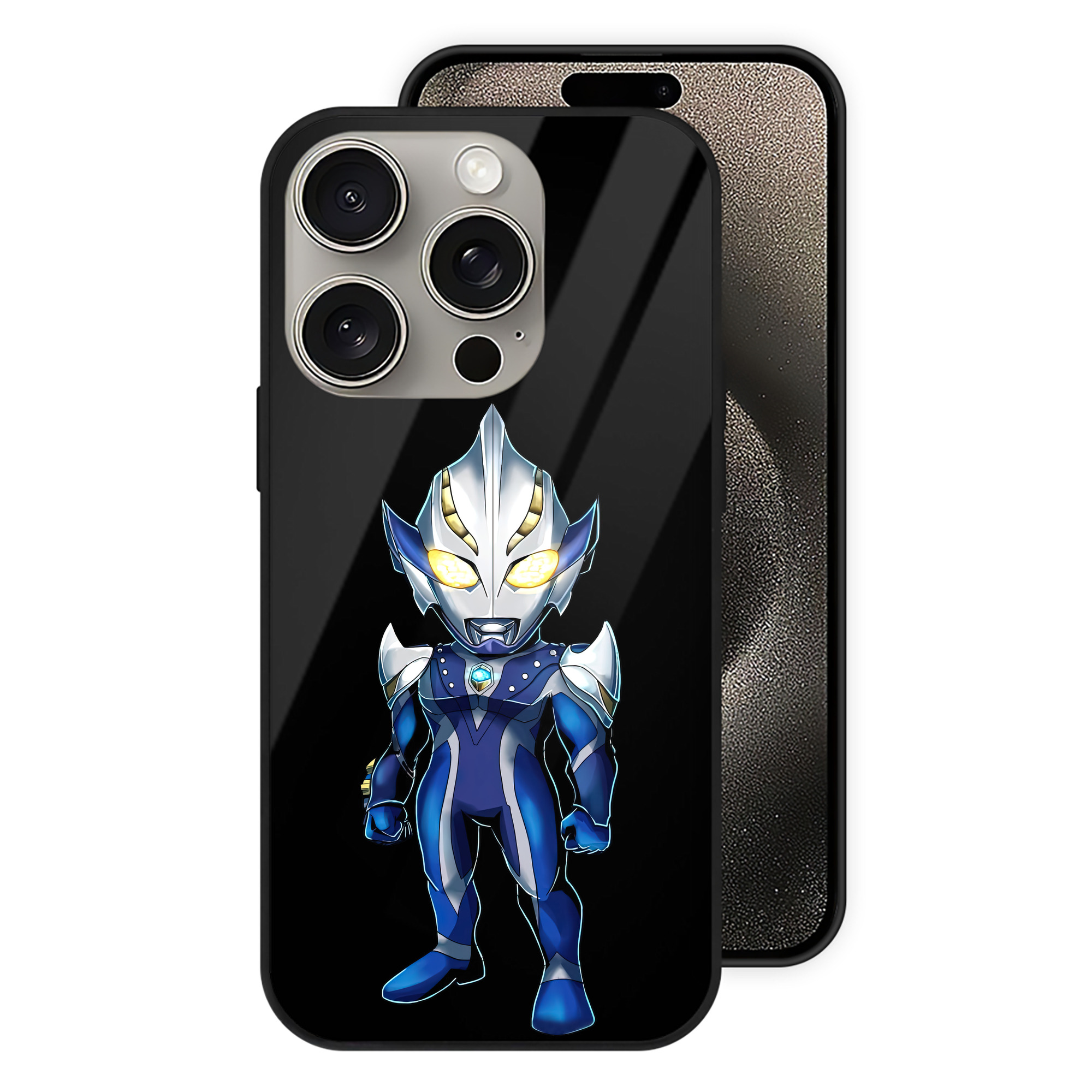 （画像用） ウルトラマン Ultraman 【iPhone15Pro対応】スマホケース 耐衝撃＆黄変防止 背面ガラス