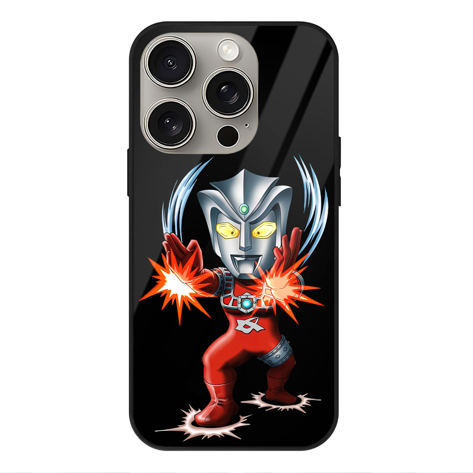 （画像用） ウルトラマン Ultraman 【iPhone15Pro対応】スマホケース 耐衝撃＆黄変防止 背面ガラス