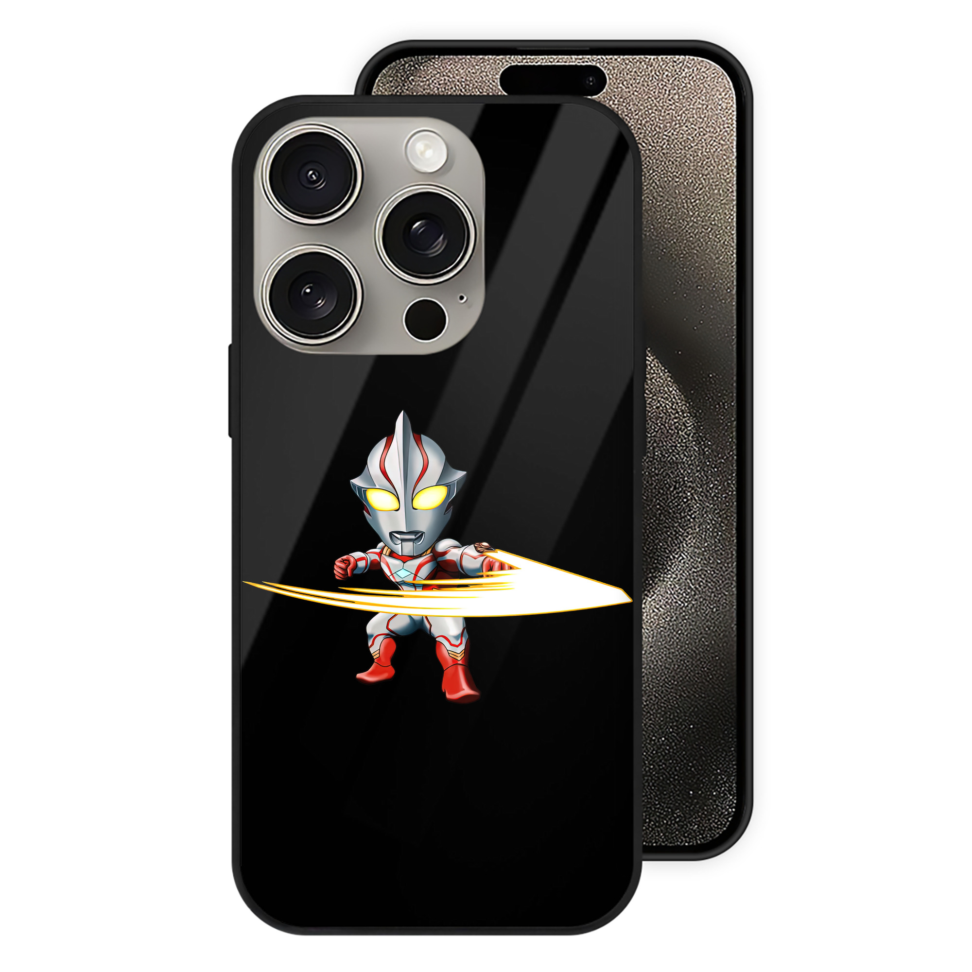 （画像用） ウルトラマン Ultraman 【iPhone15Pro対応】スマホケース 耐衝撃＆黄変防止 背面ガラス