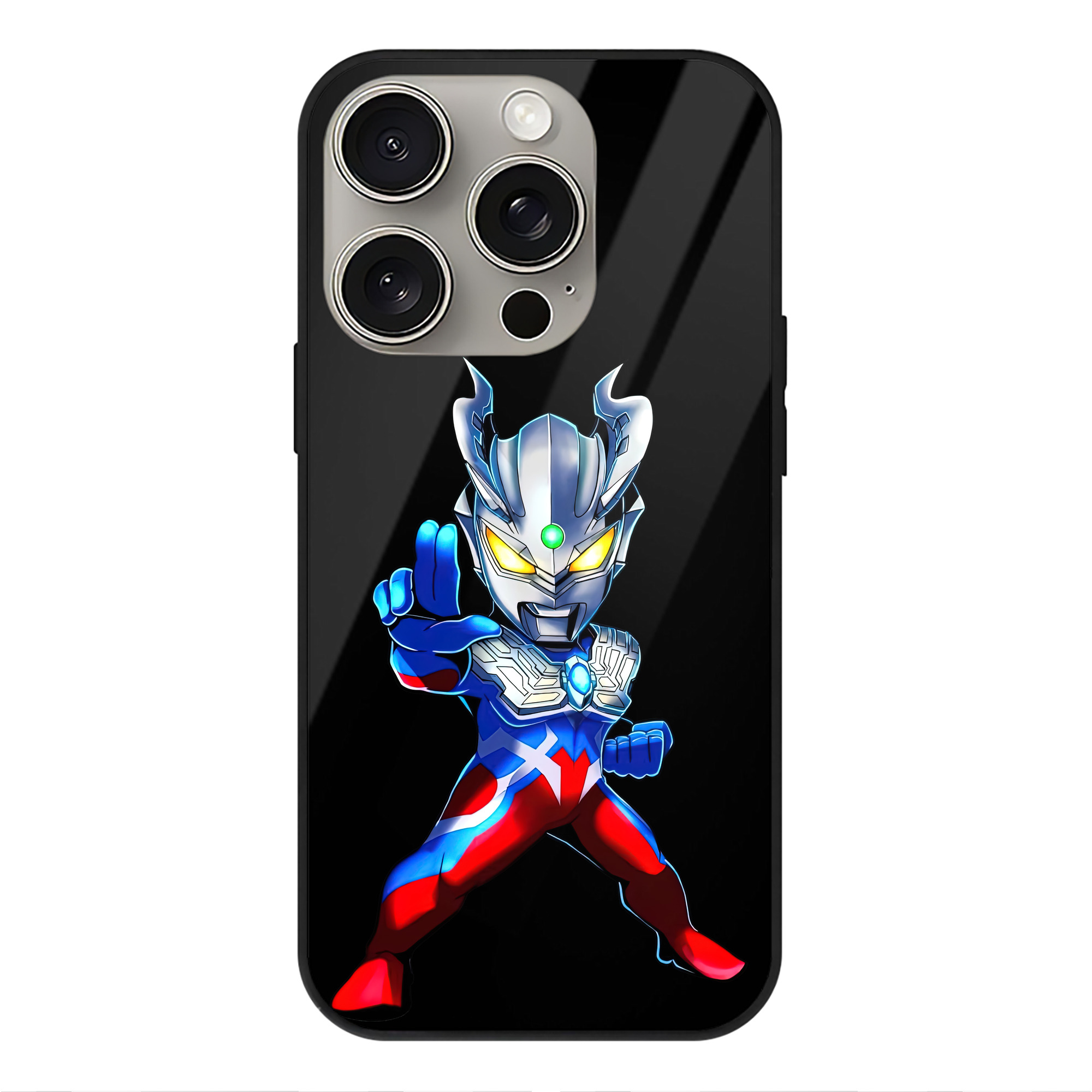 （画像用） ウルトラマン Ultraman 【iPhone15Pro対応】スマホケース 耐衝撃＆黄変防止 背面ガラス