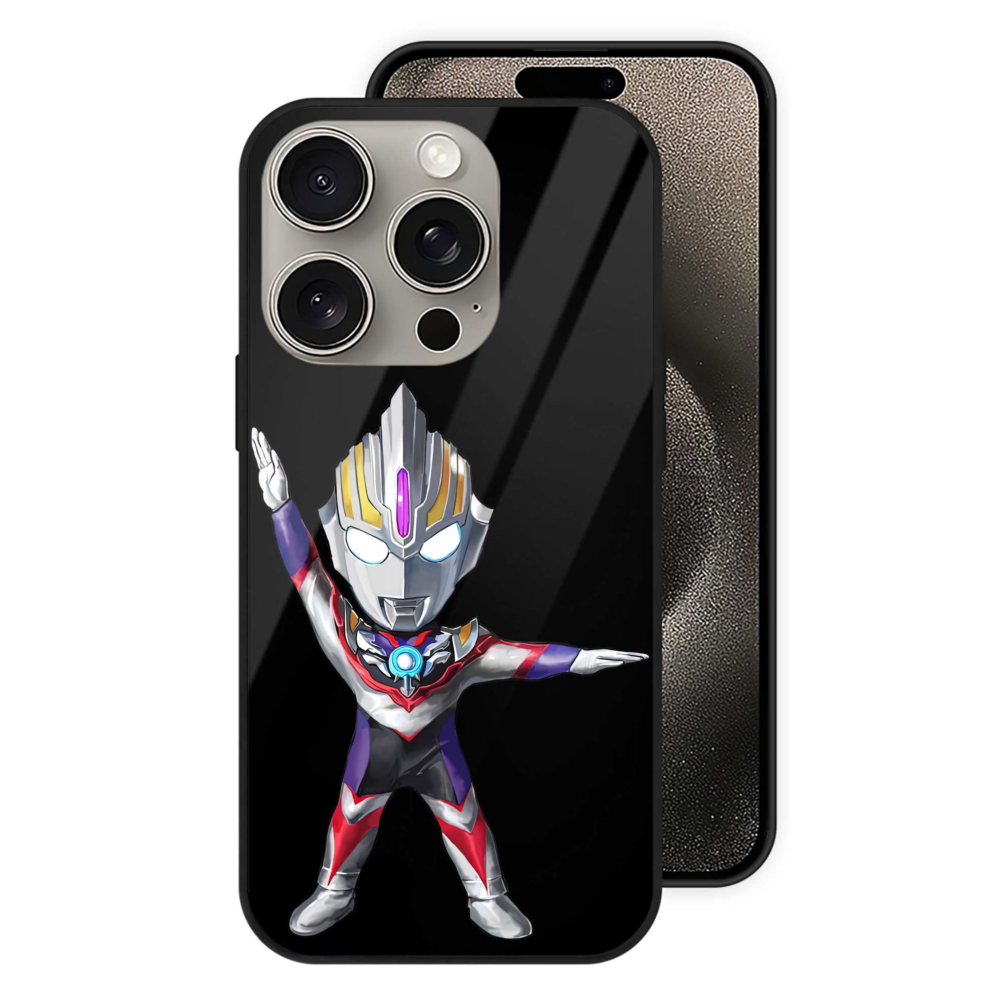 （画像用） ウルトラマン Ultraman 【iPhone15Pro対応】スマホケース 耐衝撃＆黄変防止 背面ガラス