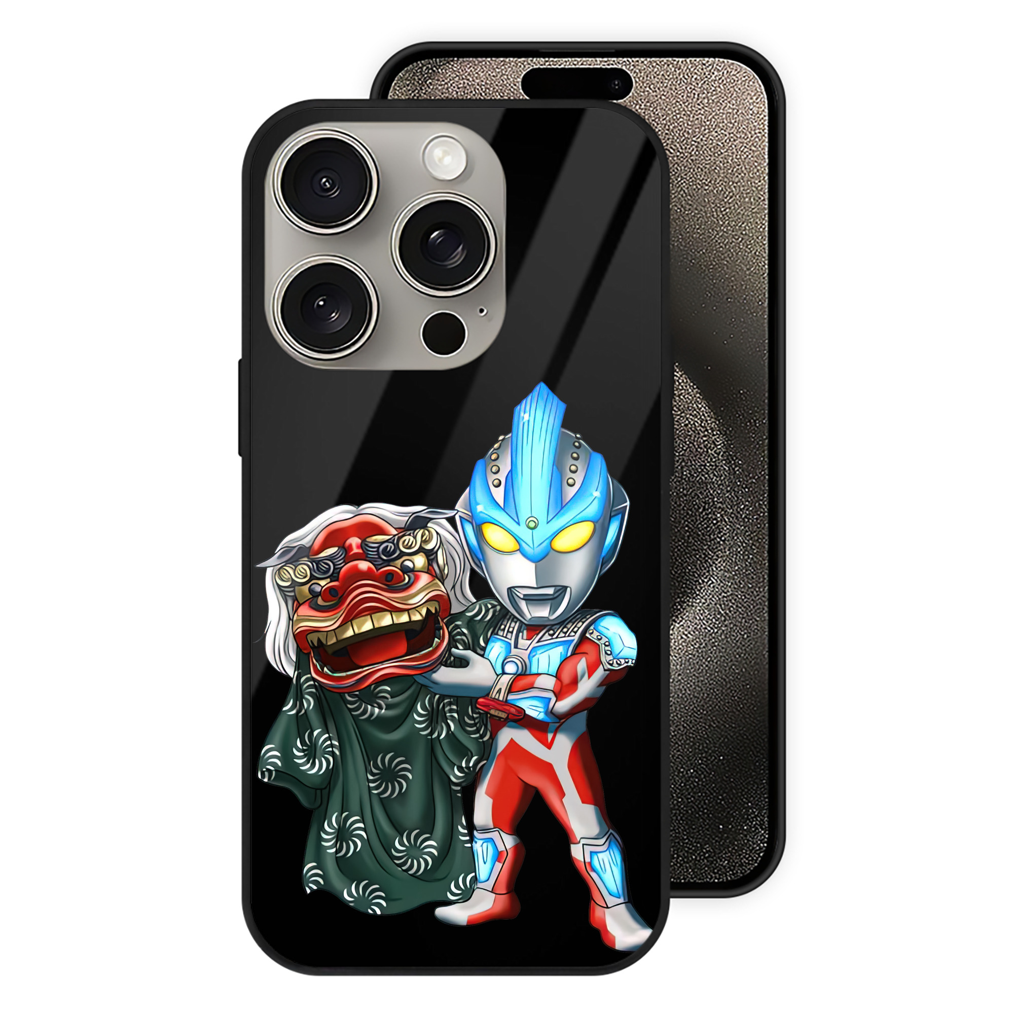 （画像用） ウルトラマン Ultraman 【iPhone15Pro対応】スマホケース 耐衝撃＆黄変防止 背面ガラス