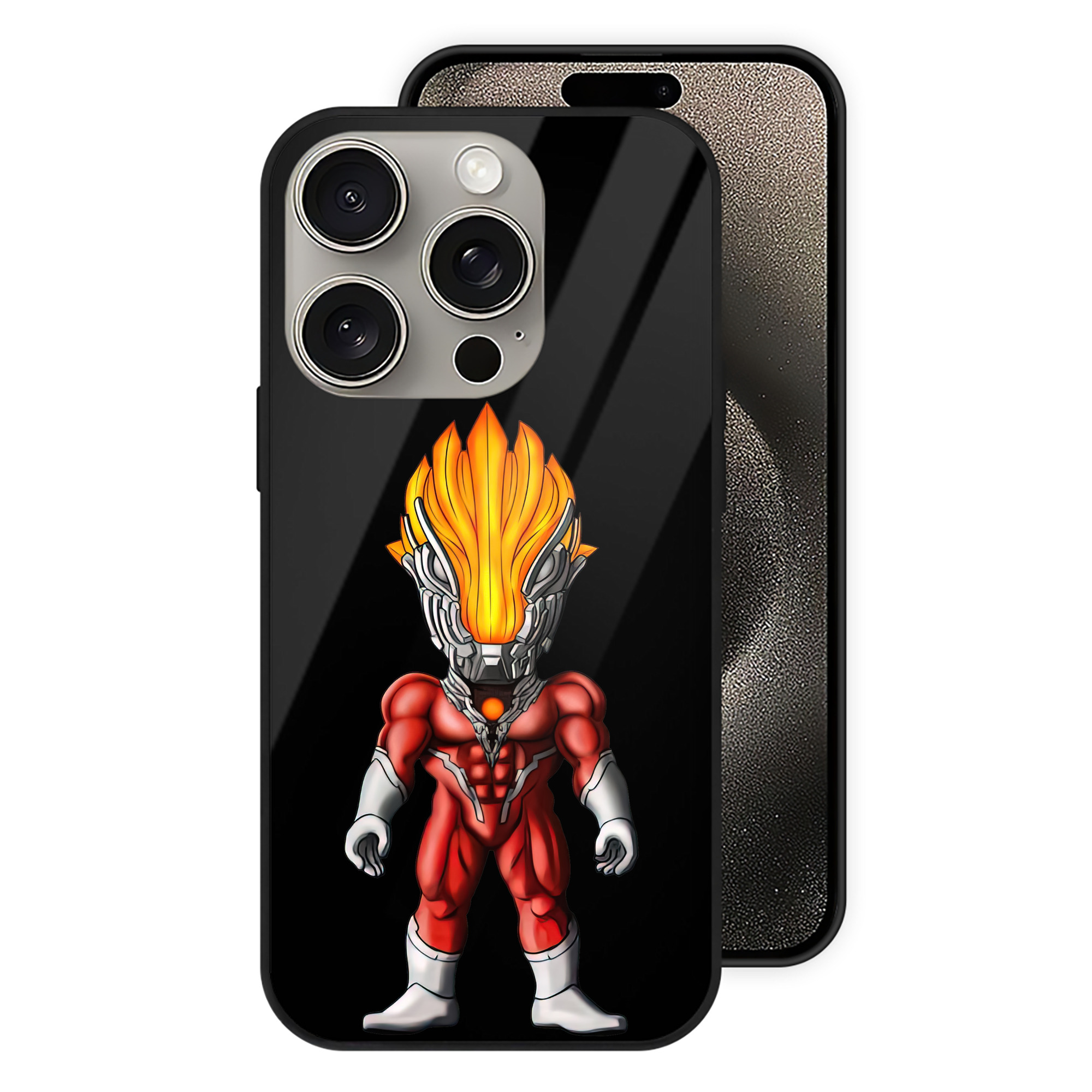 （画像用） ウルトラマン Ultraman 【iPhone15Pro対応】スマホケース 耐衝撃＆黄変防止 背面ガラス