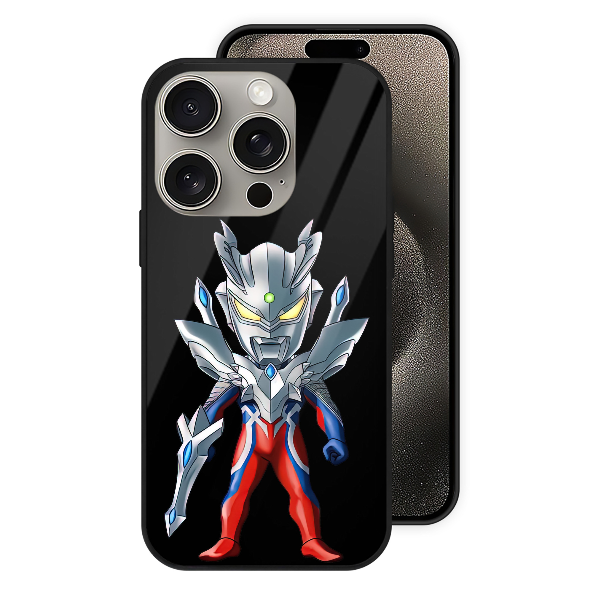 （画像用） ウルトラマン Ultraman 【iPhone15Pro対応】スマホケース 耐衝撃＆黄変防止 背面ガラス