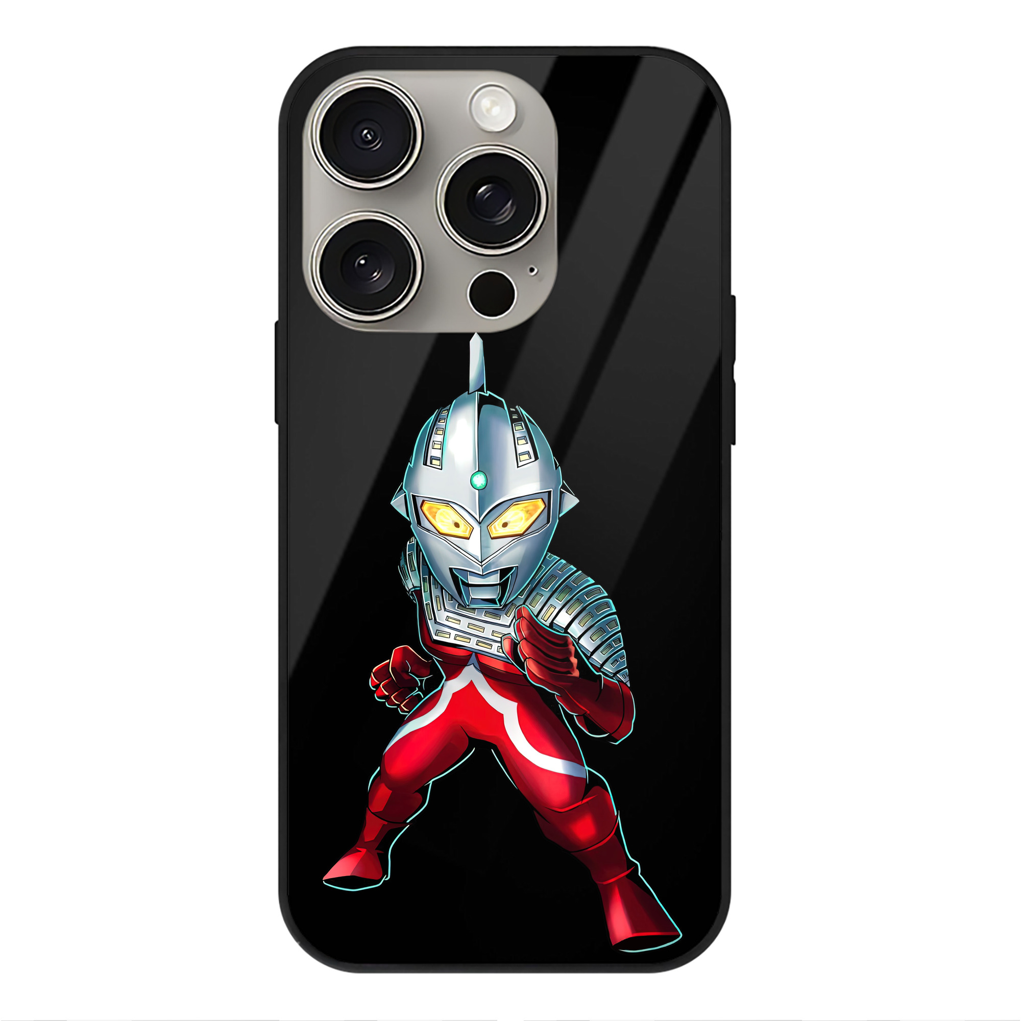 （画像用） ウルトラマン Ultraman 【iPhone15Pro対応】スマホケース 耐衝撃＆黄変防止 背面ガラス