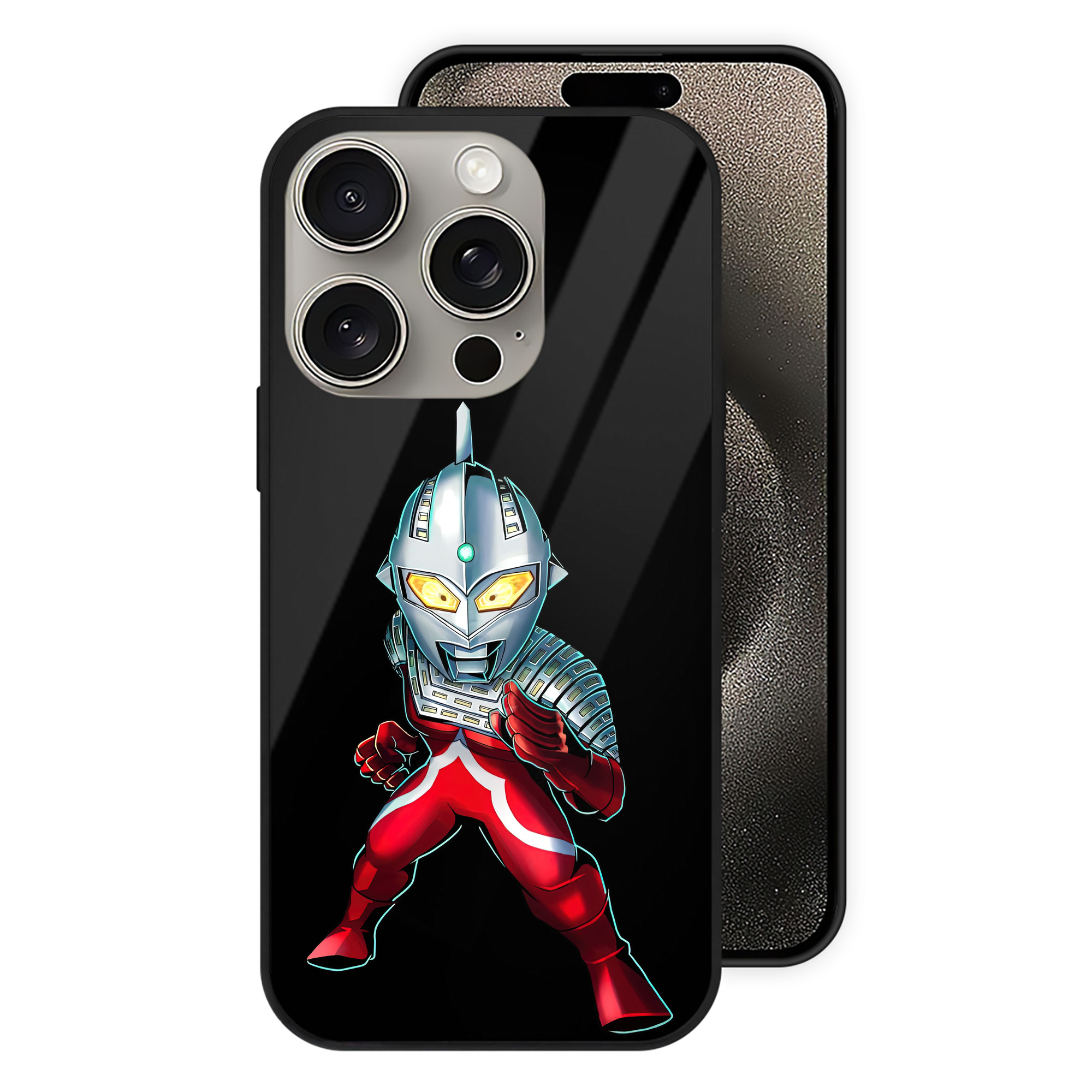 （画像用） ウルトラマン Ultraman 【iPhone15Pro対応】スマホケース 耐衝撃＆黄変防止 背面ガラス
