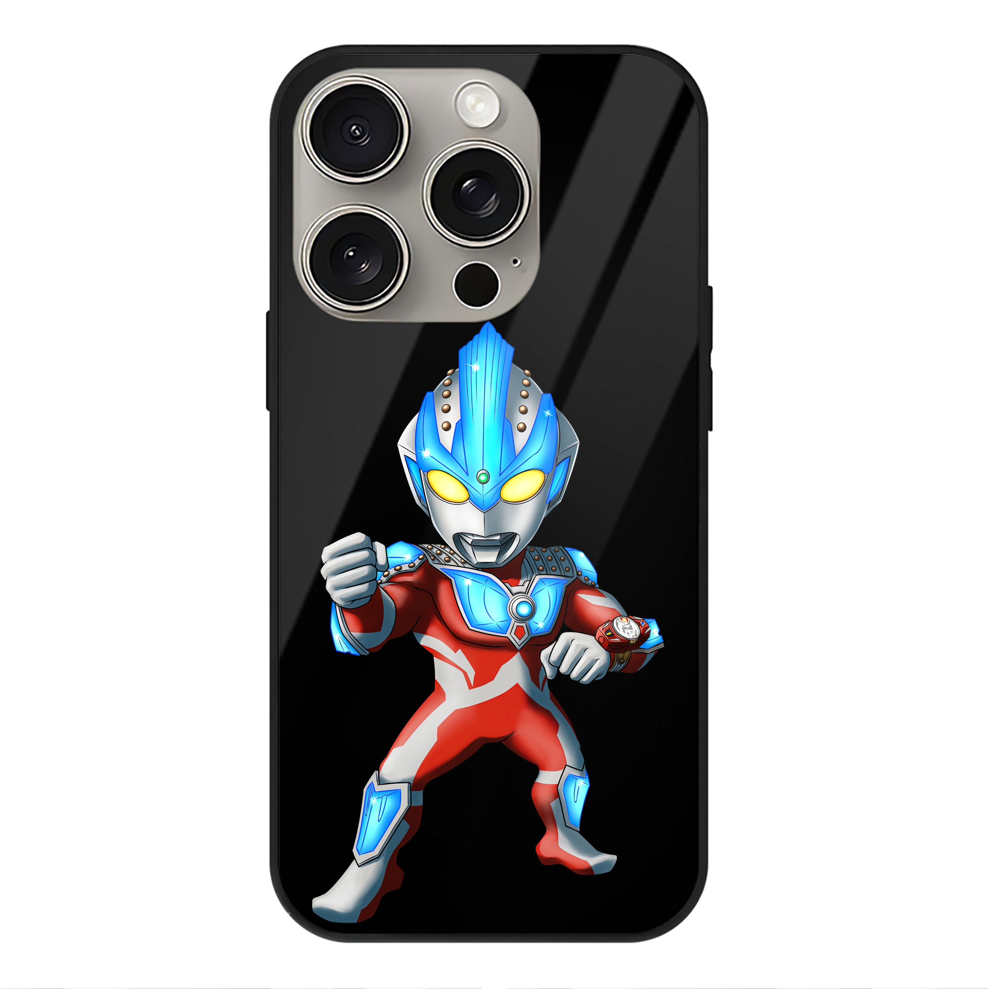（画像用） ウルトラマン Ultraman 【iPhone15Pro対応】スマホケース 耐衝撃＆黄変防止 背面ガラス