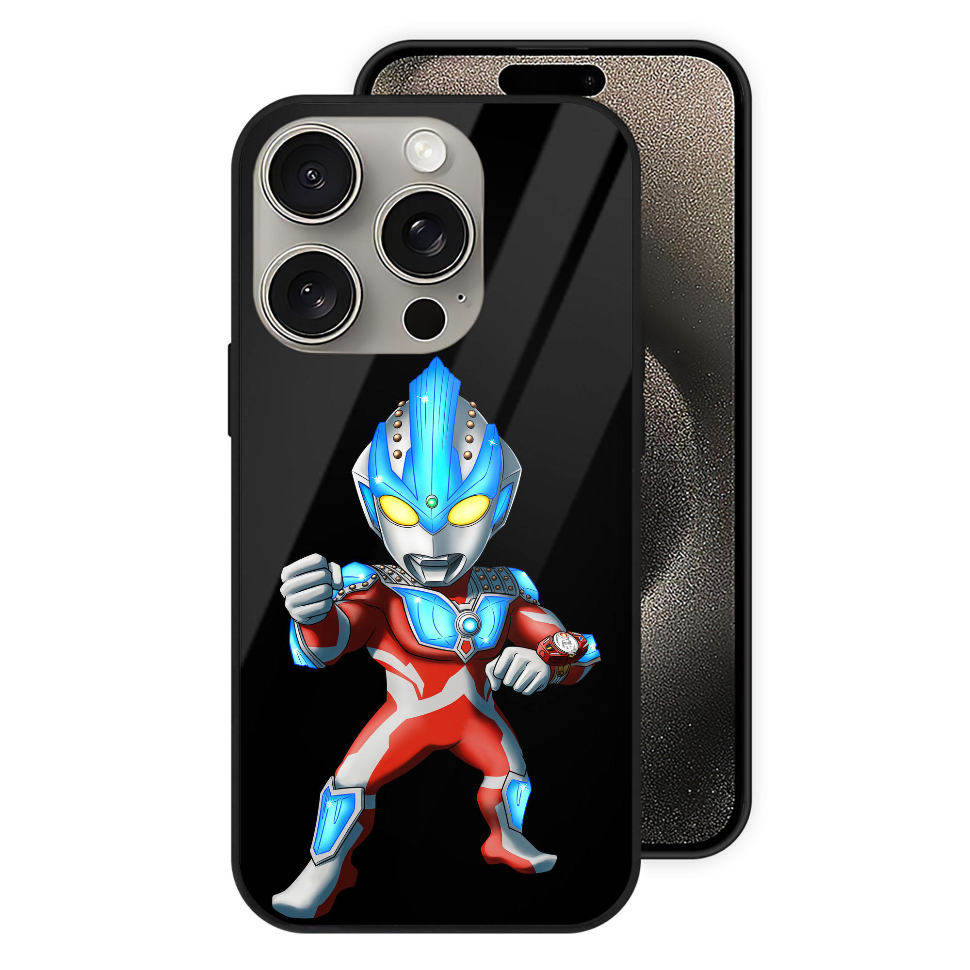 （画像用） ウルトラマン Ultraman 【iPhone15Pro対応】スマホケース 耐衝撃＆黄変防止 背面ガラス