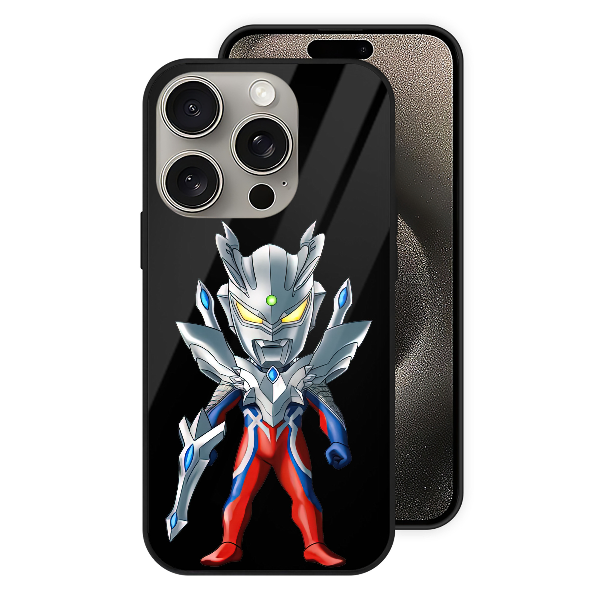 （画像用） ウルトラマン Ultraman 【iPhone15Pro対応】スマホケース 耐衝撃＆黄変防止 背面ガラス