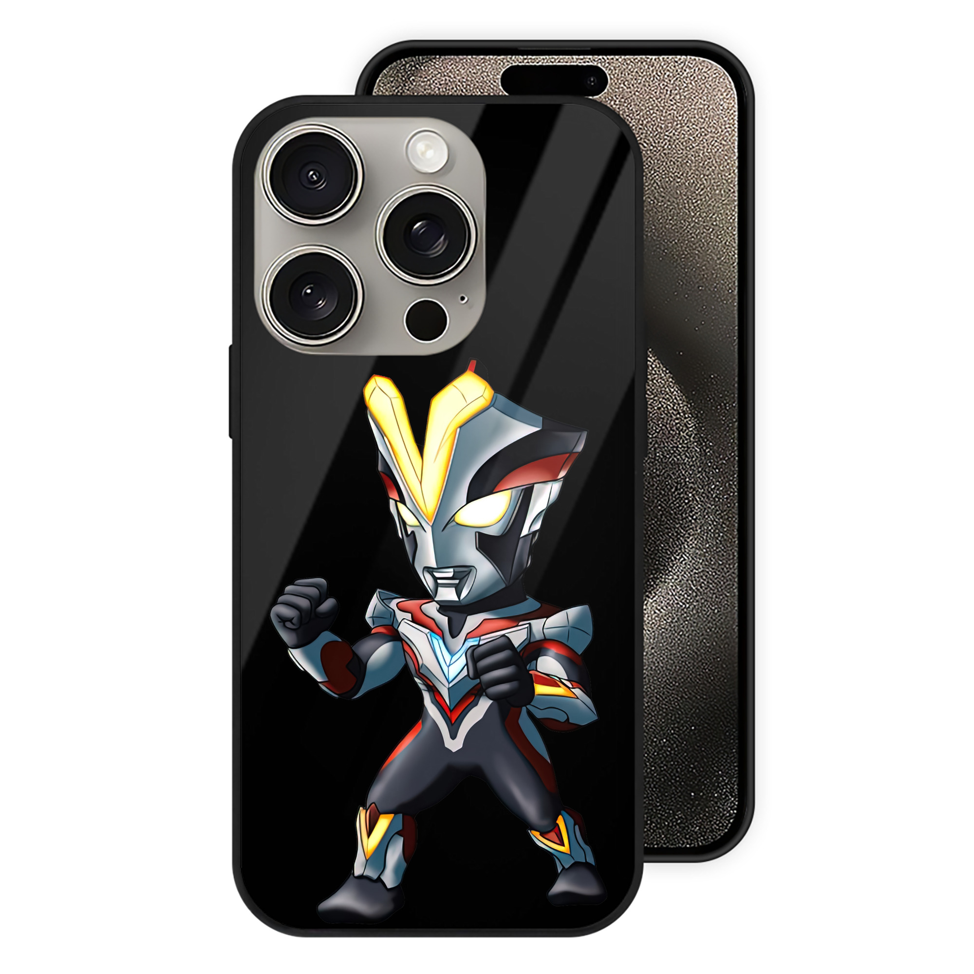 （画像用） ウルトラマン Ultraman 【iPhone15Pro対応】スマホケース 耐衝撃＆黄変防止 背面ガラス