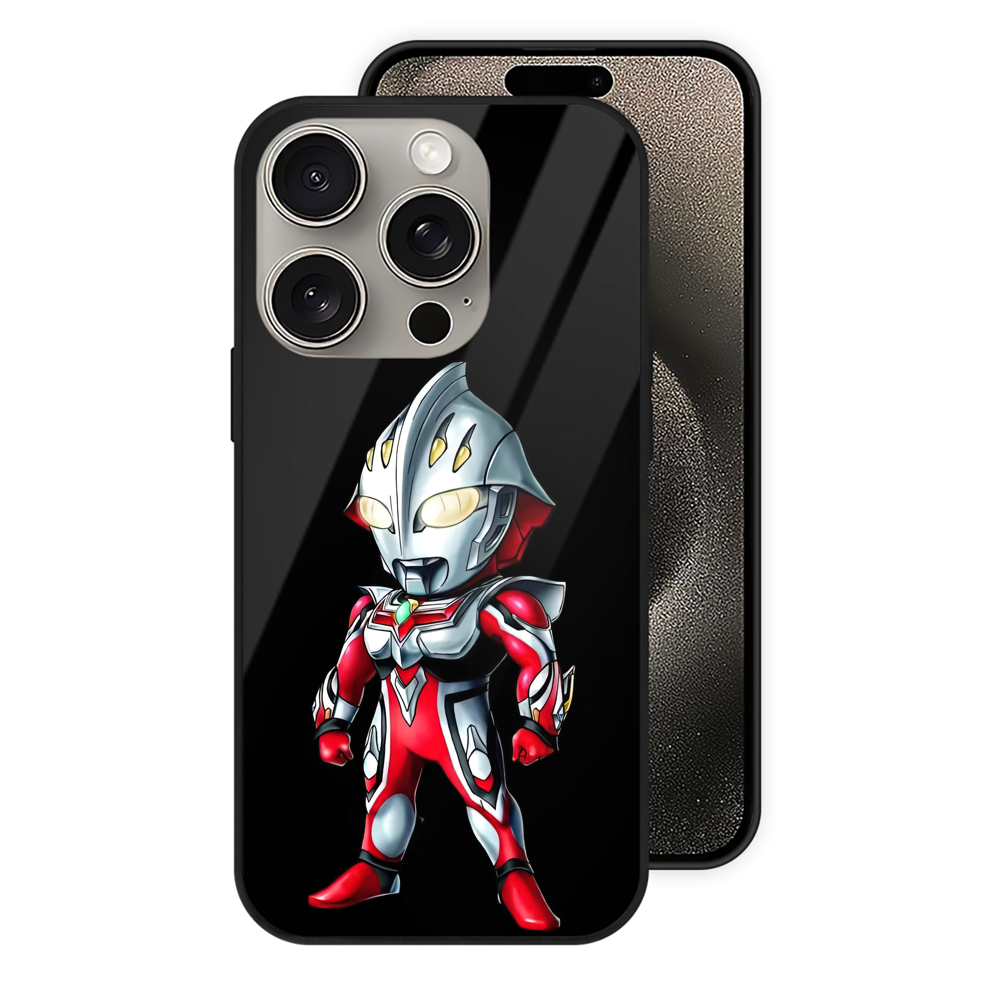 （画像用） ウルトラマン Ultraman 【iPhone15Pro対応】スマホケース 耐衝撃＆黄変防止 背面ガラス