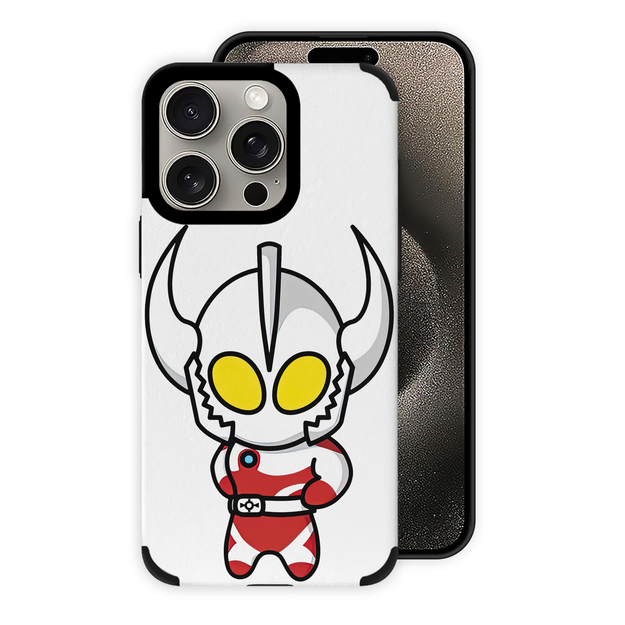 （画像用） ウルトラマン Ultraman 【iPhone15ProMax対応】 PUレザー スマホケース 耐衝撃＆黄変防止