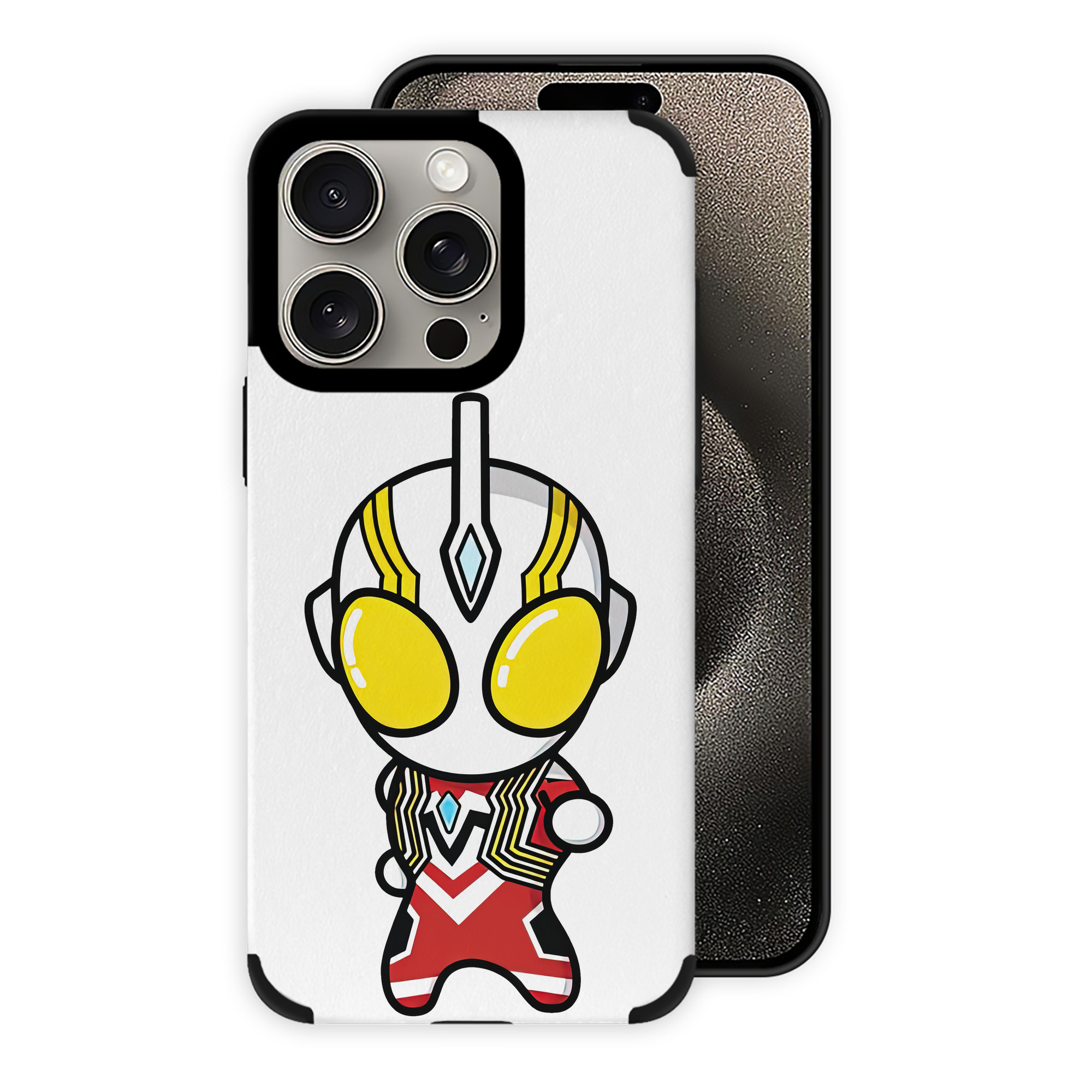 （画像用） ウルトラマン Ultraman 【iPhone15ProMax対応】 PUレザー スマホケース 耐衝撃＆黄変防止